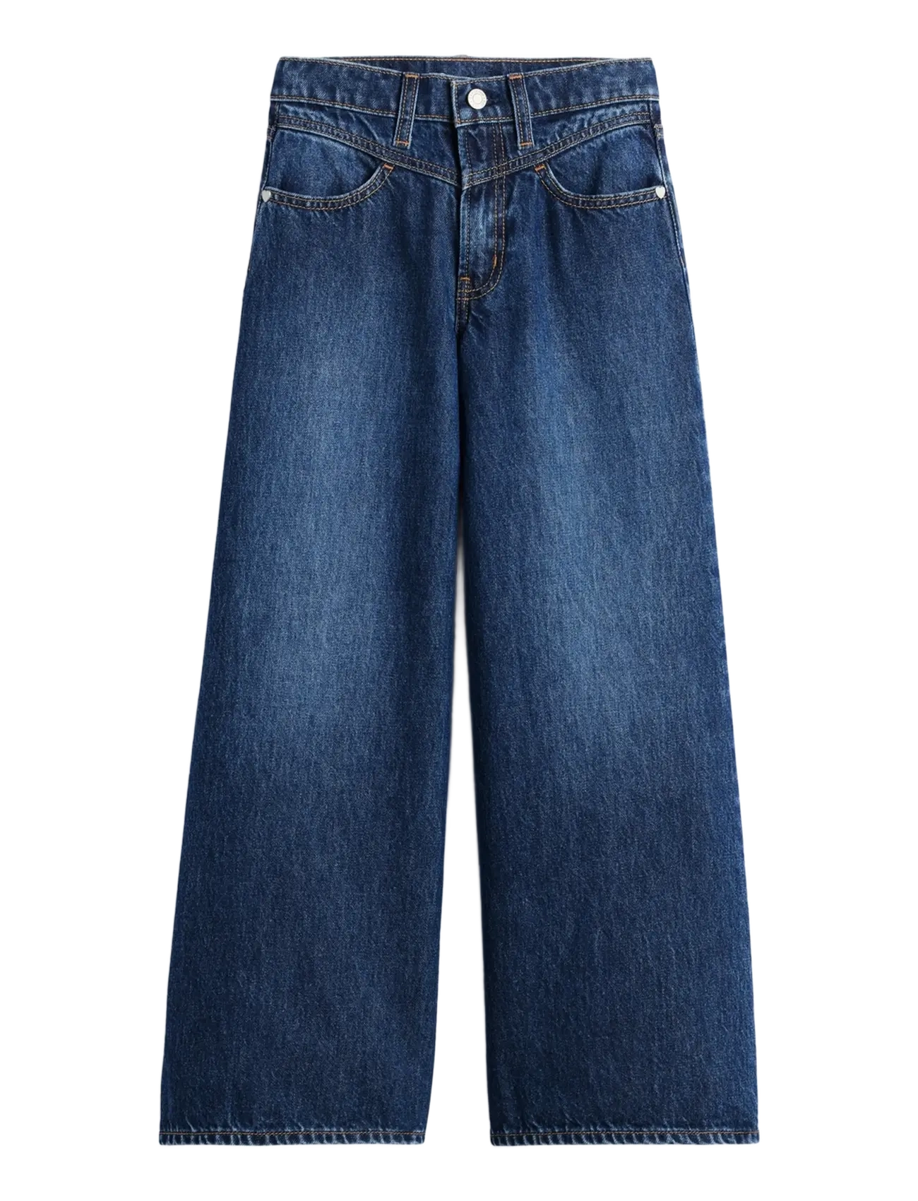 GAP - Kids Low Rise Front Yoke Baggy Jeans - dark wash - 1