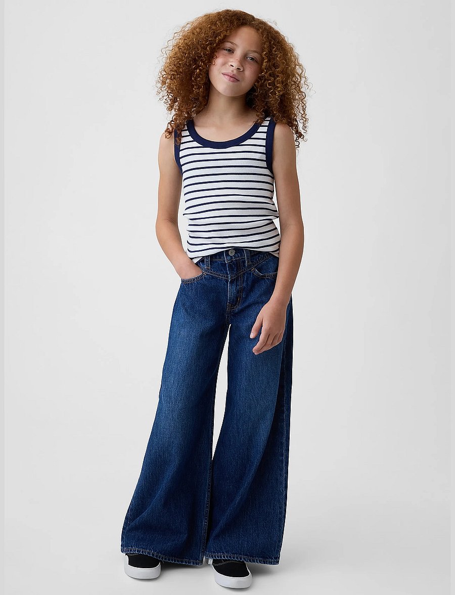 GAP - Kids Low Rise Front Yoke Baggy Jeans - dark wash - 0