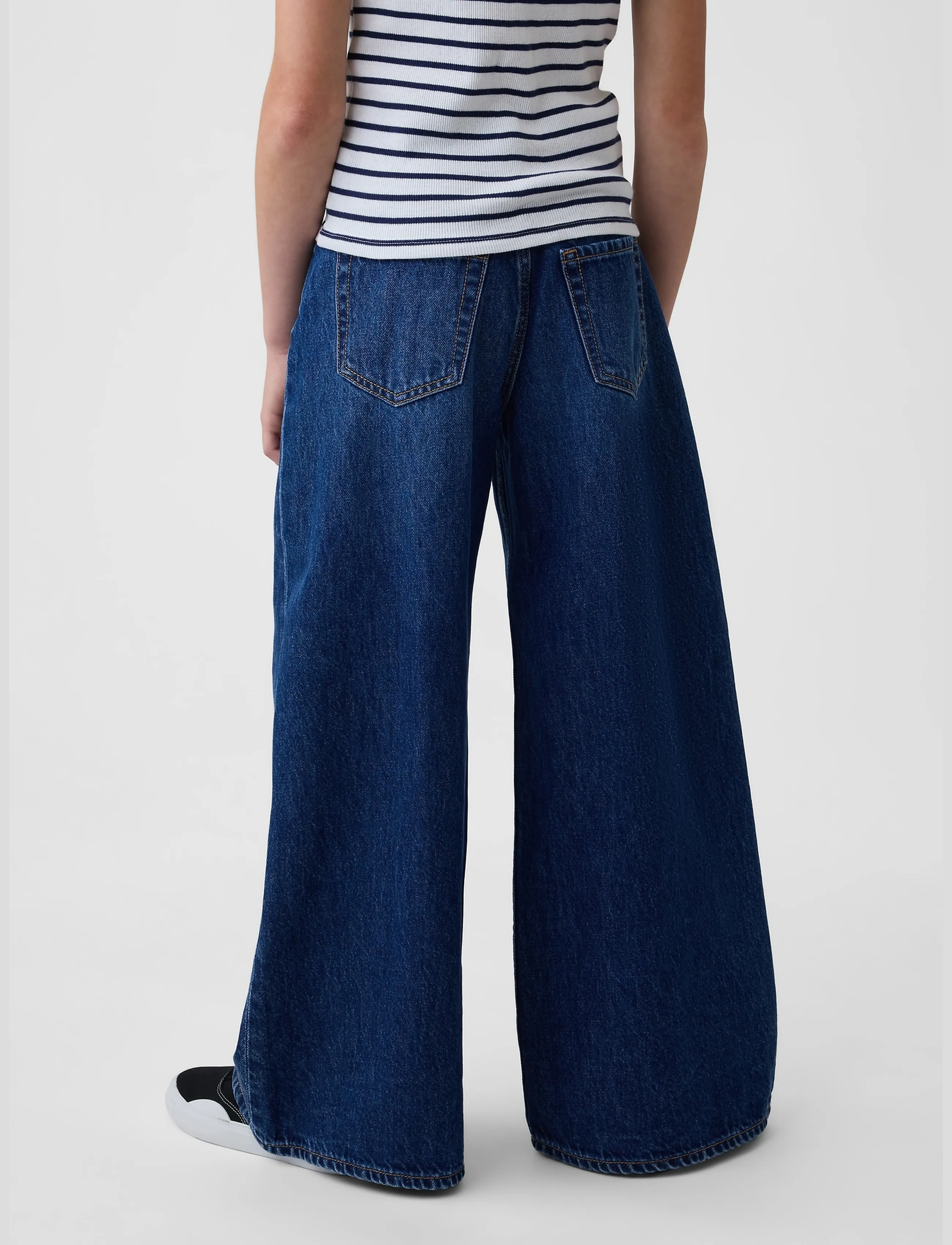 GAP - Kids Low Rise Front Yoke Baggy Jeans - dark wash - 3