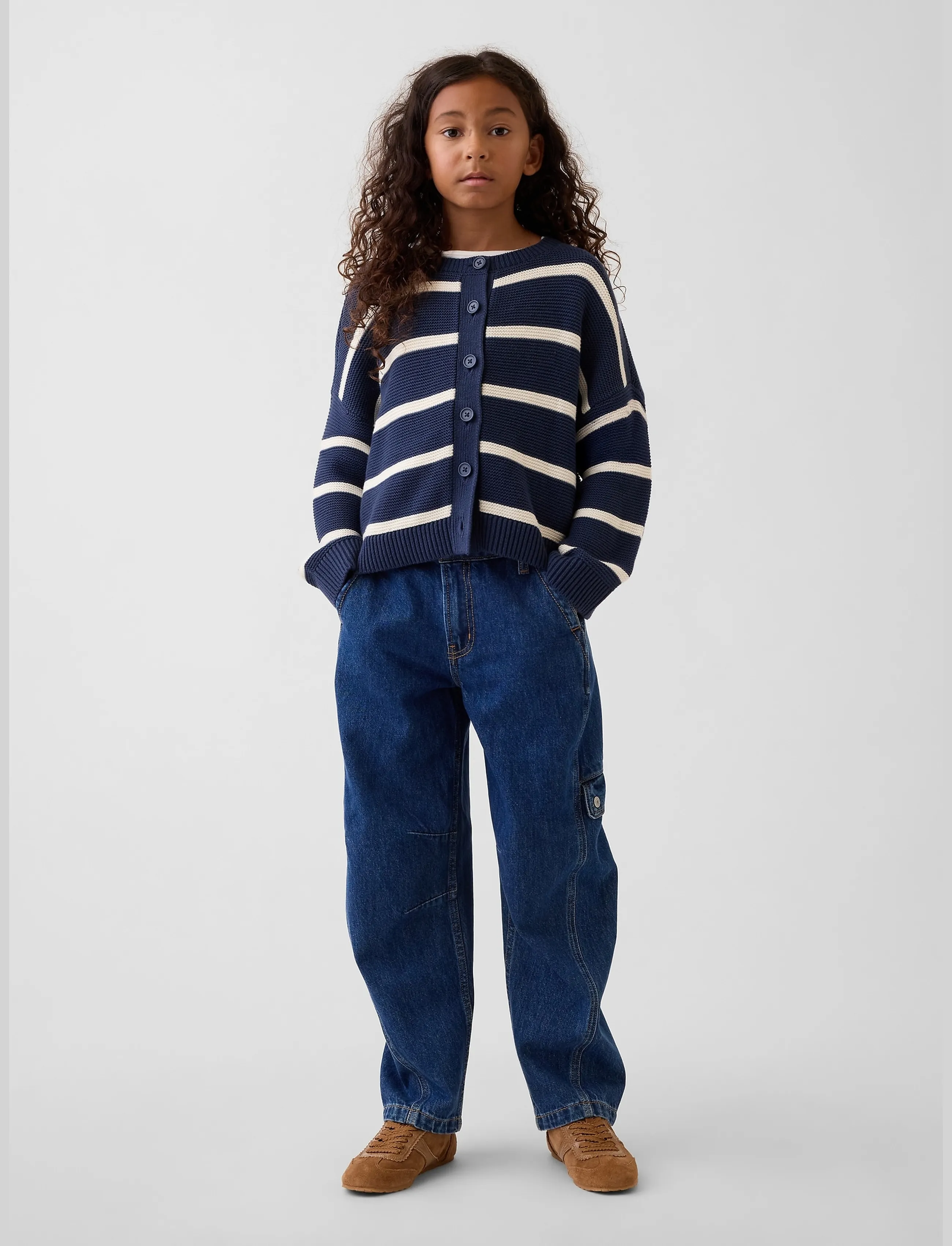GAP - Kids Barrel Cargo Jeans from the GAP collection - dark wash - 4