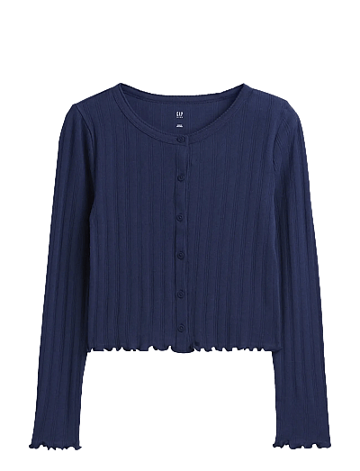 Kids Pointelle Rib Cardigan From The Gap Collection - LangæRmede T-Shirts