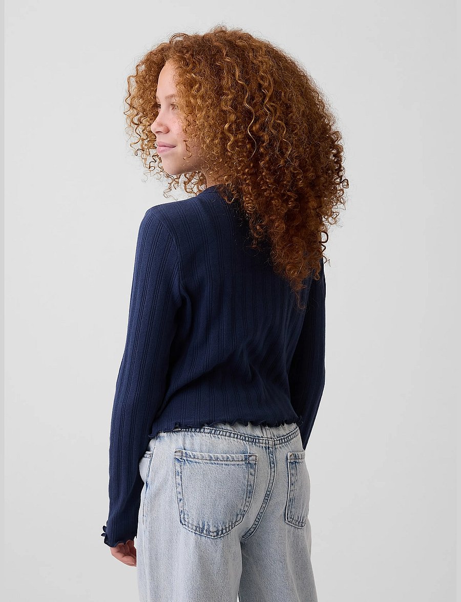 GAP - Kids Pointelle Rib Cardigan from the GAP collection - langärmelig - vintage navy - 2