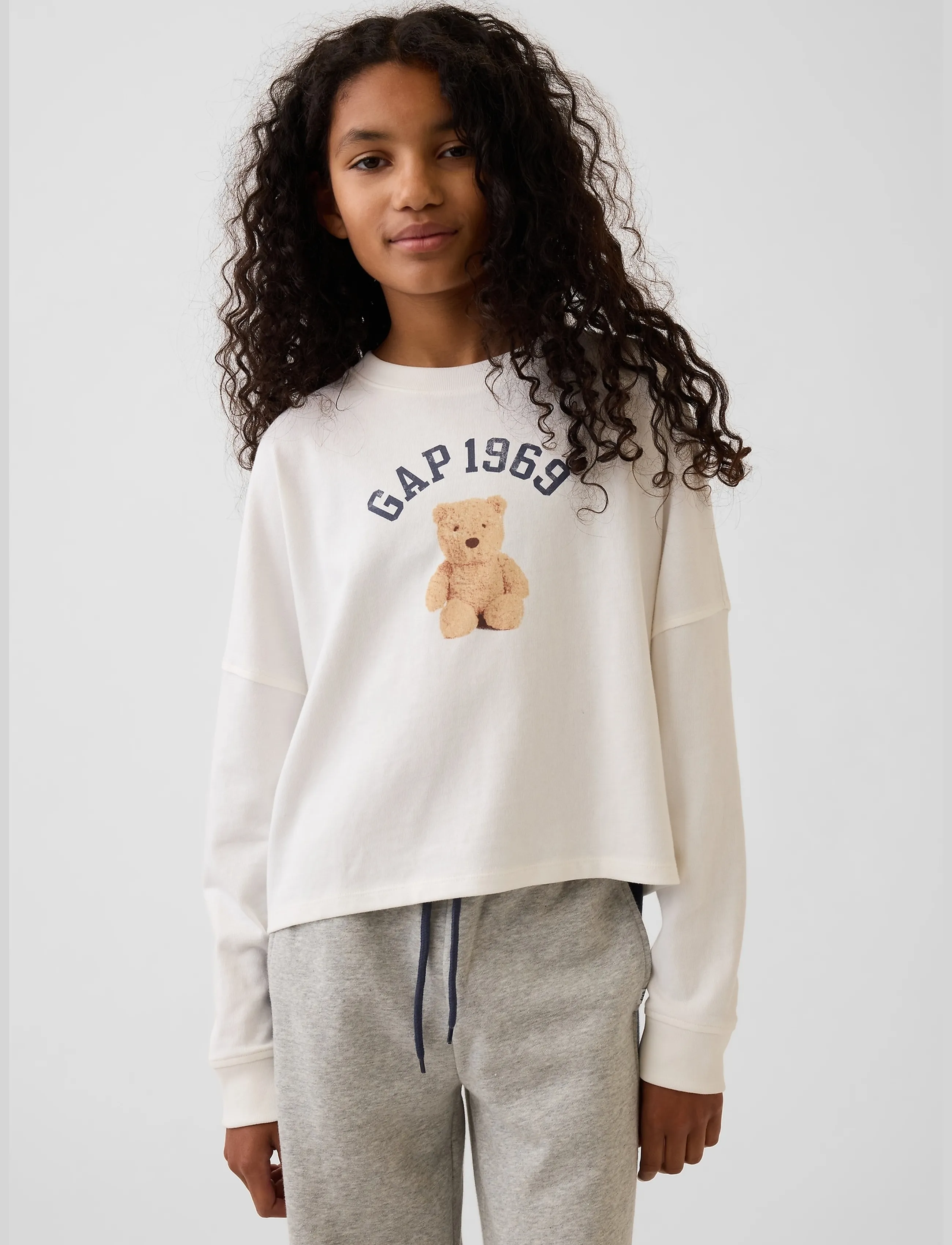 GAP - Kids Heavyweight Oversized T-Shirt from the GAP collection - long-sleeved t-shirts - new off white - 0