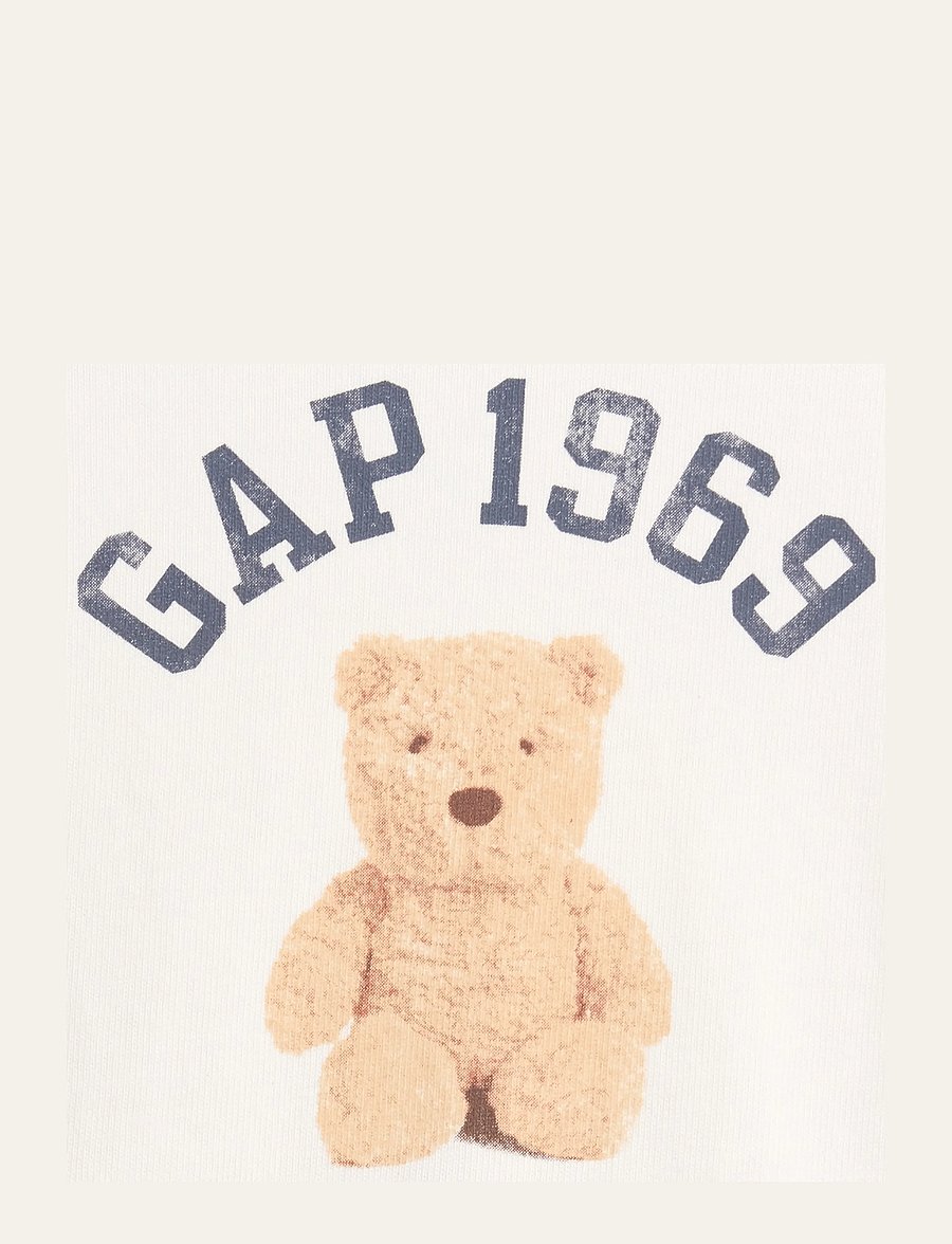 GAP - Kids Heavyweight Oversized T-Shirt from the GAP collection - långärmade t-shirts - new off white - 4