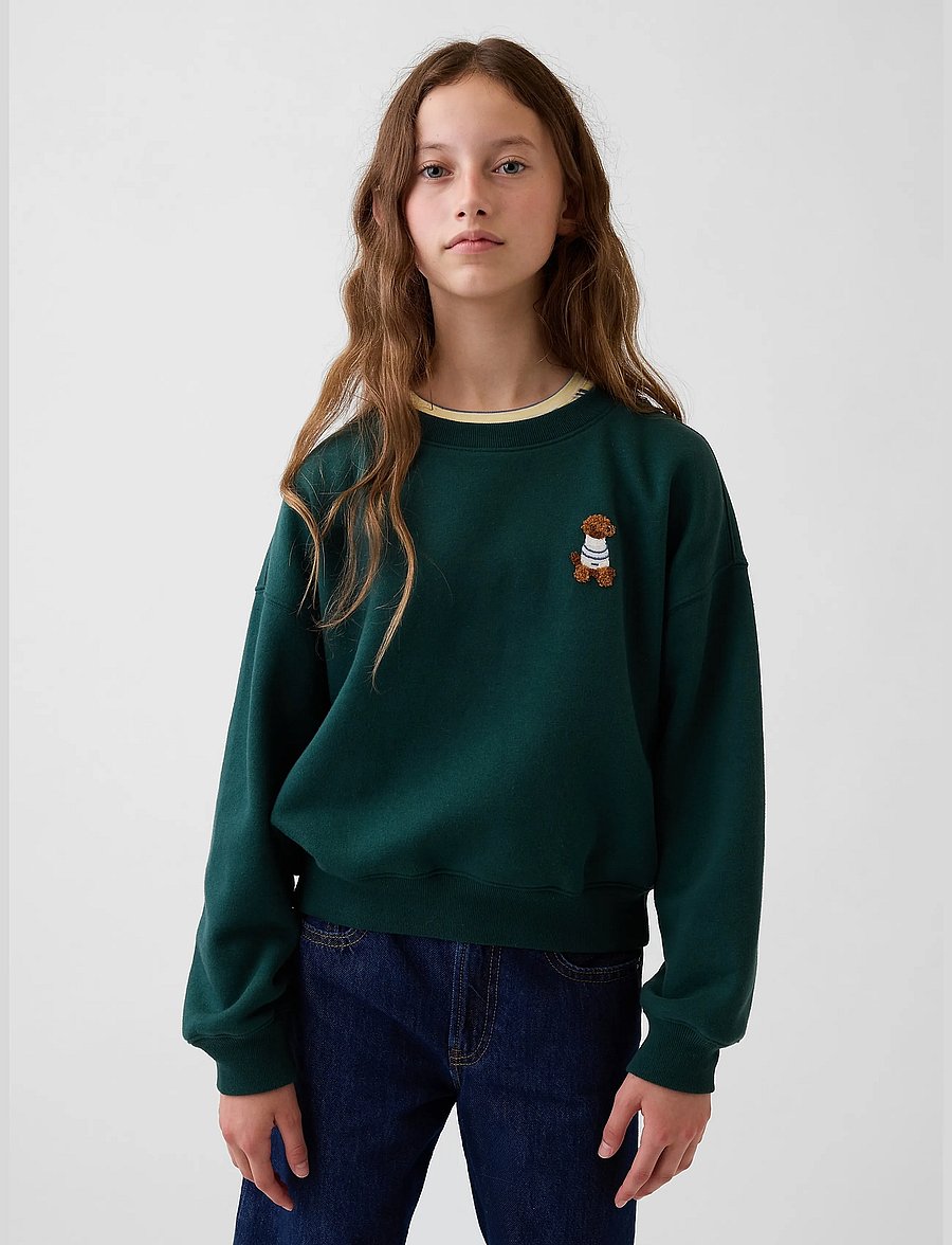 GAP - Kids VintageSoft Wedge Sweatshirt from the GAP collection - sweatshirts - deep hunter 505 - 0