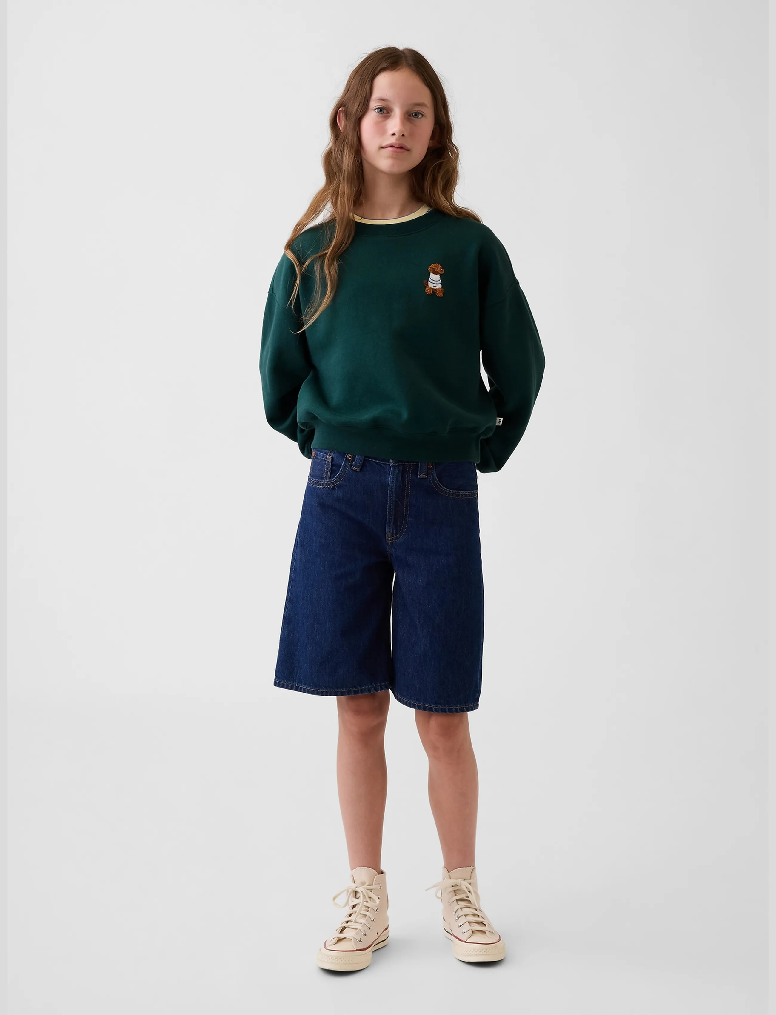 GAP - Kids VintageSoft Wedge Sweatshirt from the GAP collection - sweatshirts - deep hunter 505 - 2
