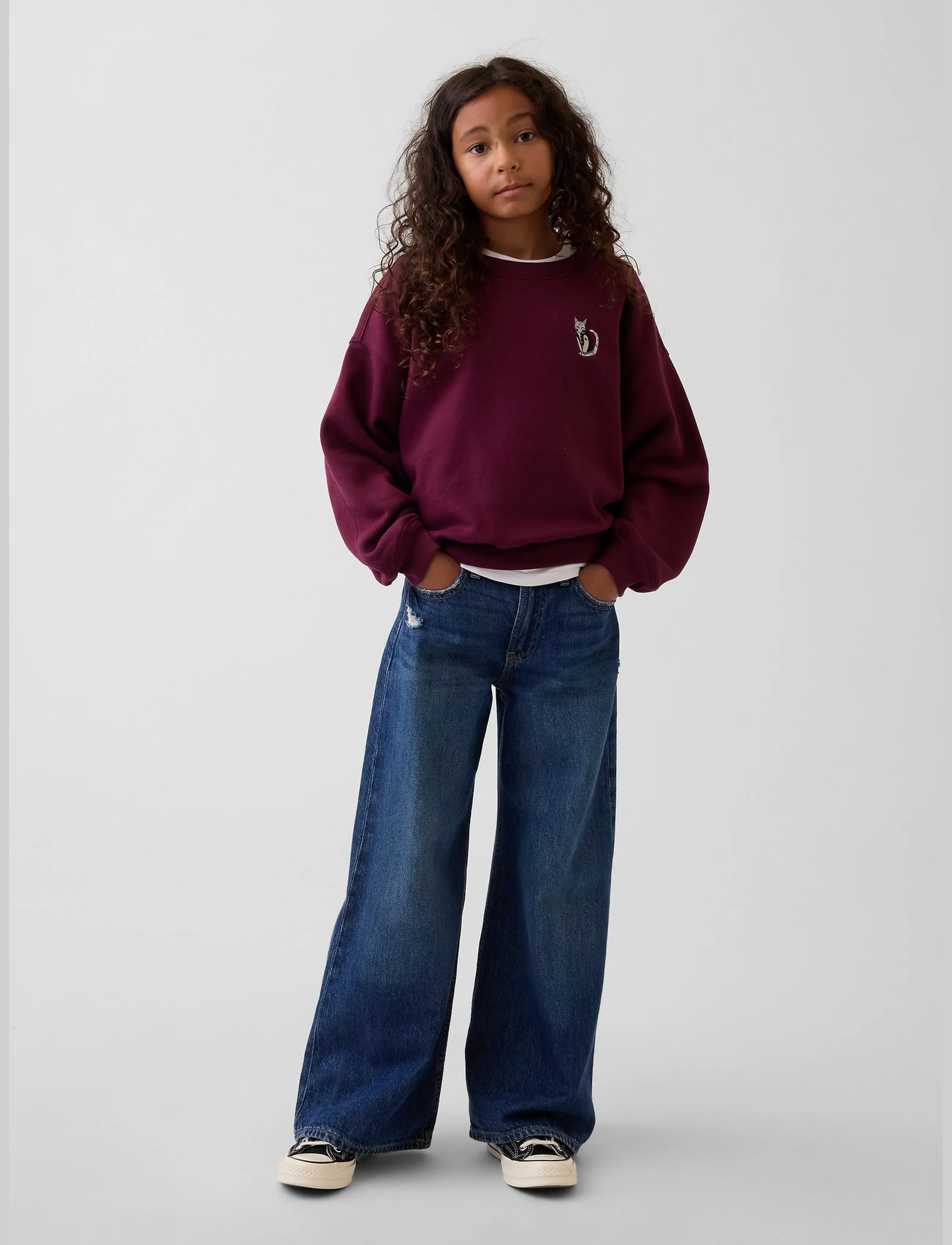 GAP - Kids VintageSoft Wedge Sweatshirt from the GAP collection - sweatshirts - tuscan red - 2