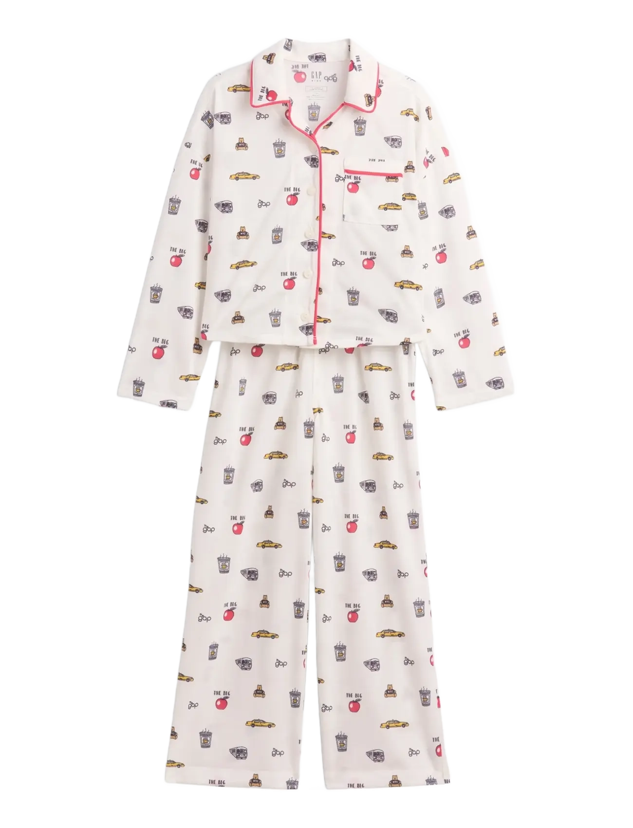 GAP Kids Recycled Print PJ Set - GAP - NEW YORK / cream