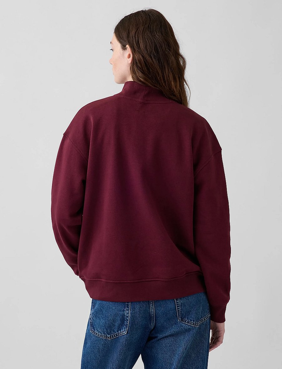 GAP - VintageSoft Oversized Mockneck Logo Sweatshirt - igapäevane stiil - burgundy 185 - 3
