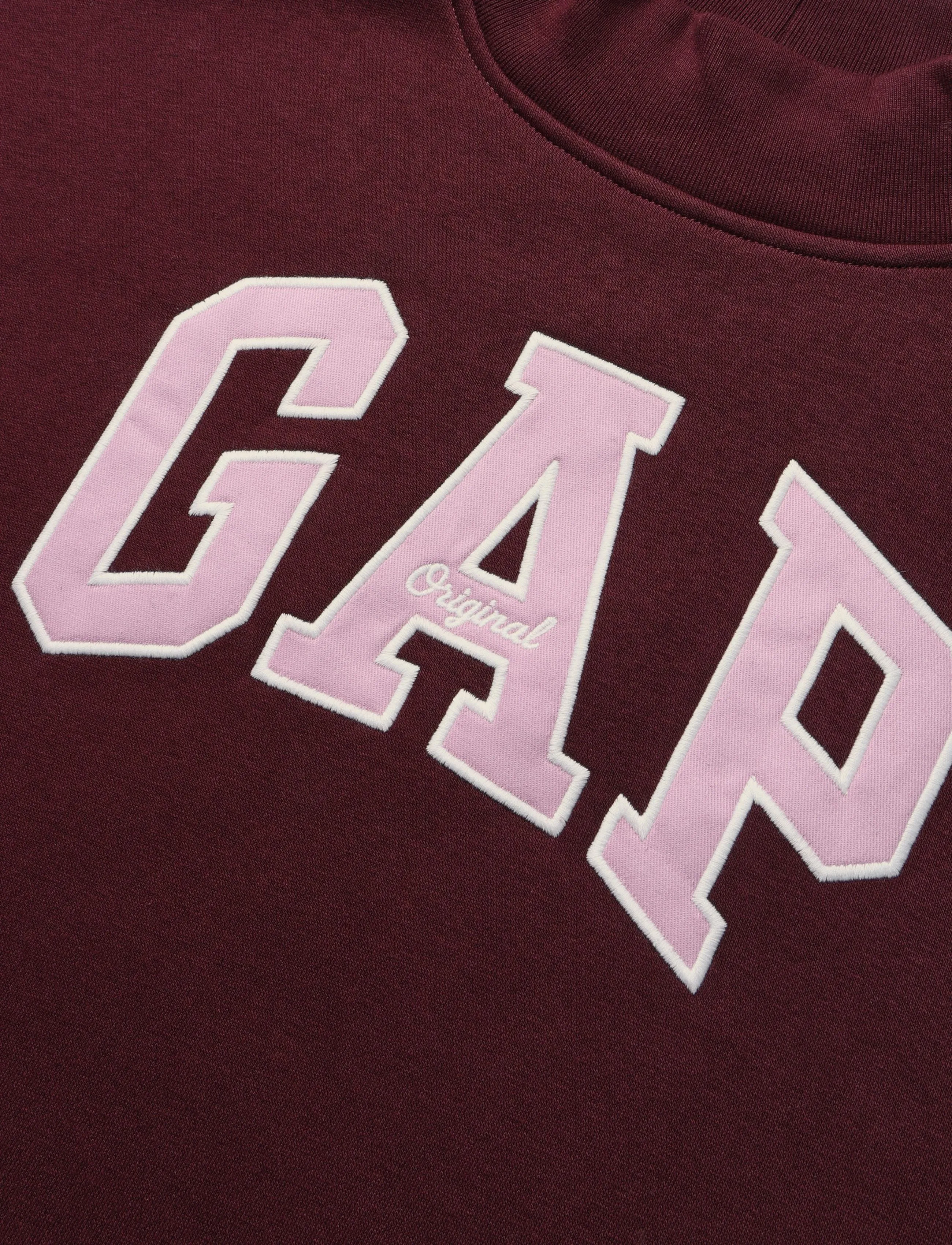 GAP - VintageSoft Oversized Mockneck Logo Sweatshirt - igapäevane stiil - burgundy 185 - 5