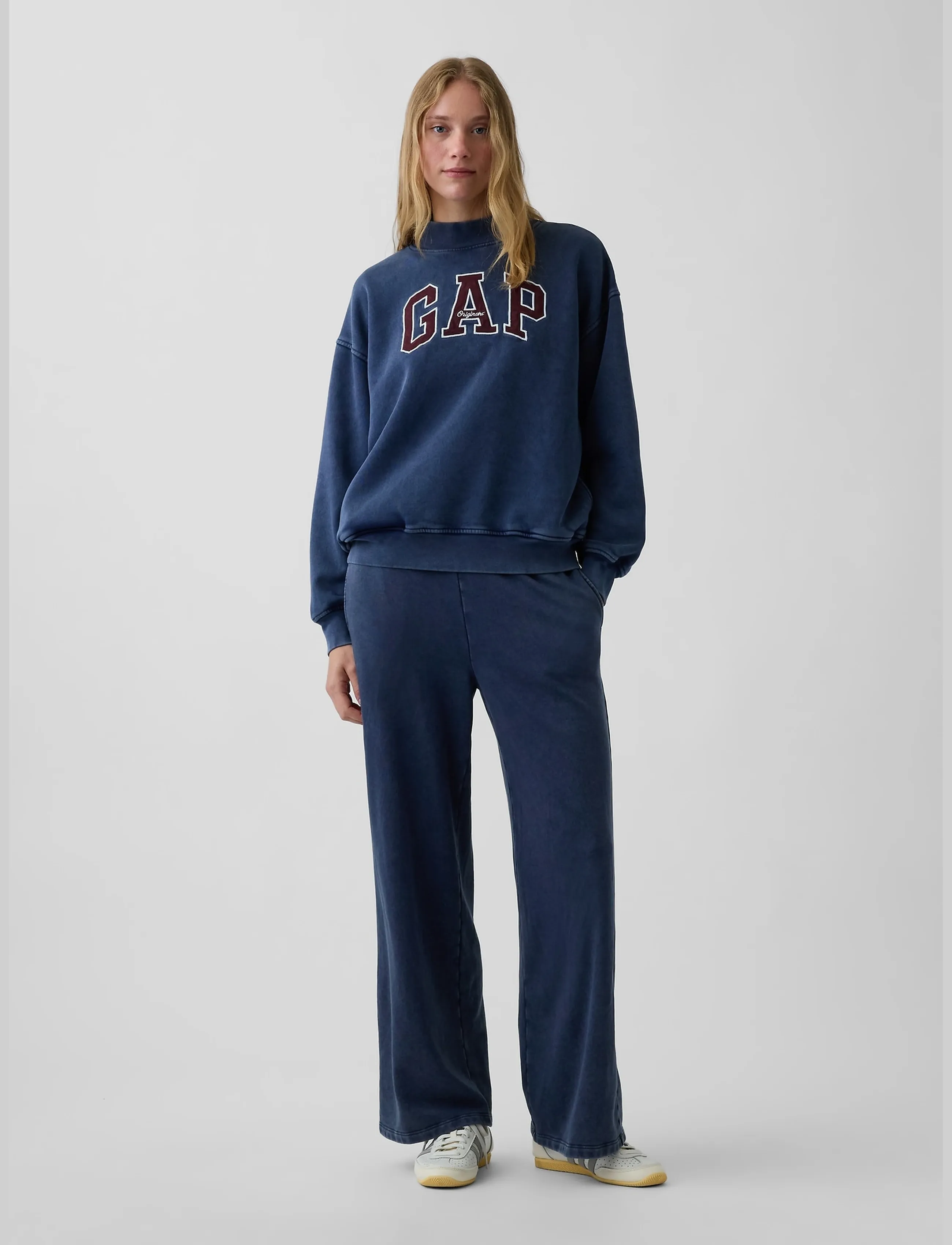 GAP - VintageSoft Oversized Mockneck Logo Sweatshirt - sügisene kokkuhoid - navy081 - 4