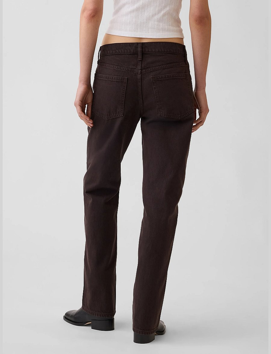 GAP - Mid Rise Straight Taper Jeans - terra brown v2 - 4