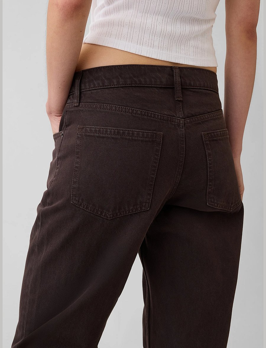 GAP - Mid Rise Straight Taper Jeans - terra brown v2 - 5