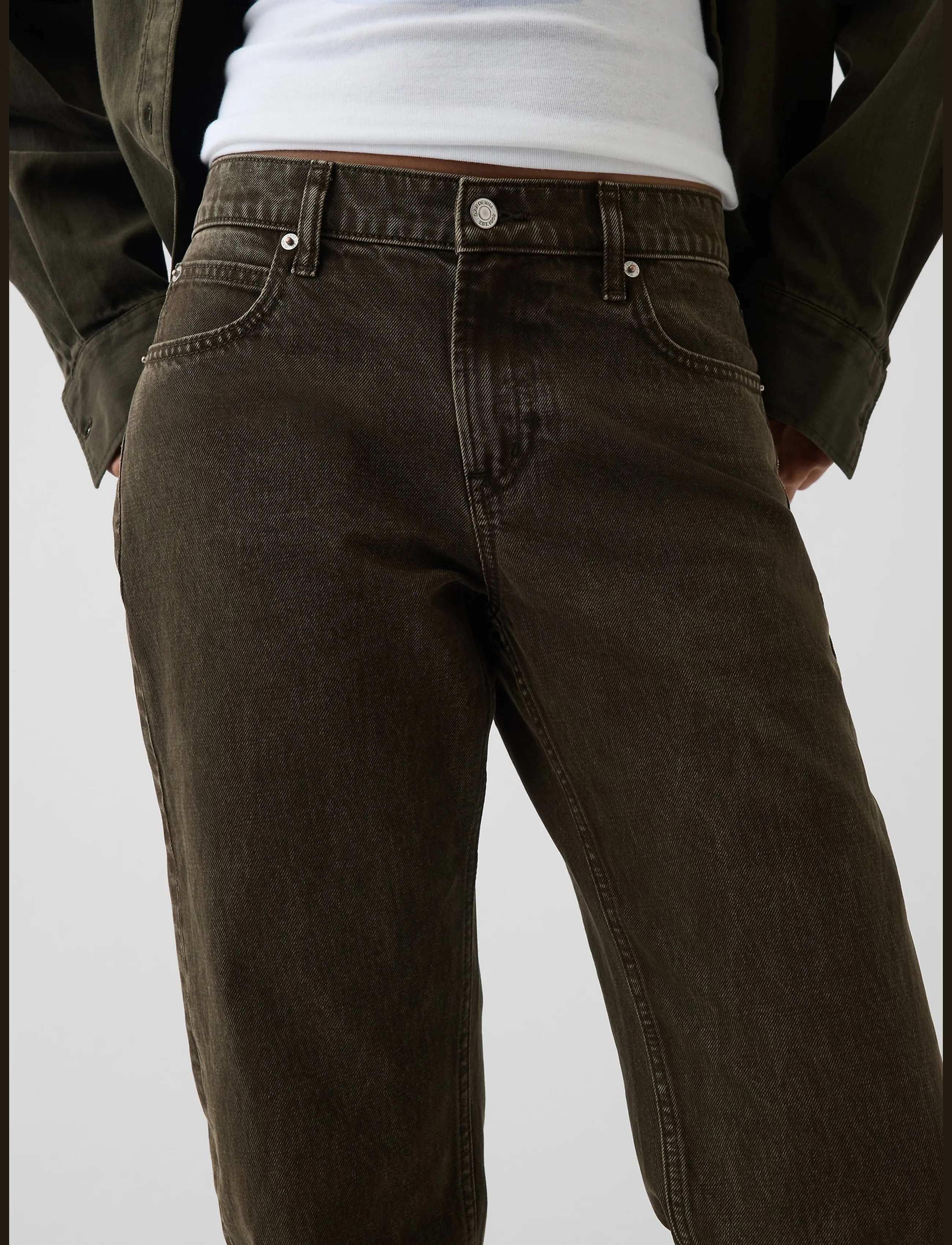 GAP - Mid Rise Straight Taper Jeans - tapered jeans - bamboo - 3