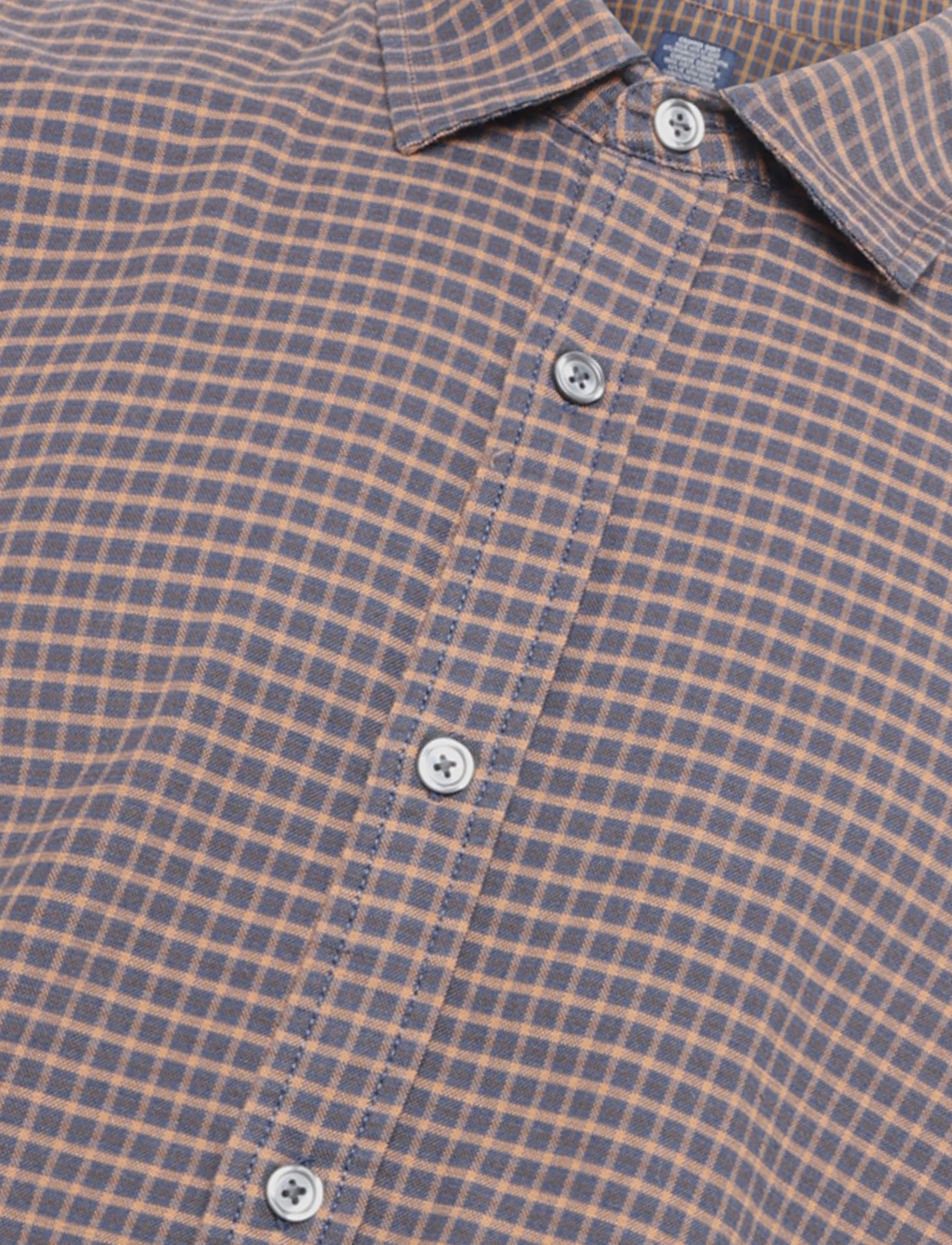GAP - Relaxed Crop Straight-Hem Oxford Shirt - oxford skjorter - brown navy plaid - 5