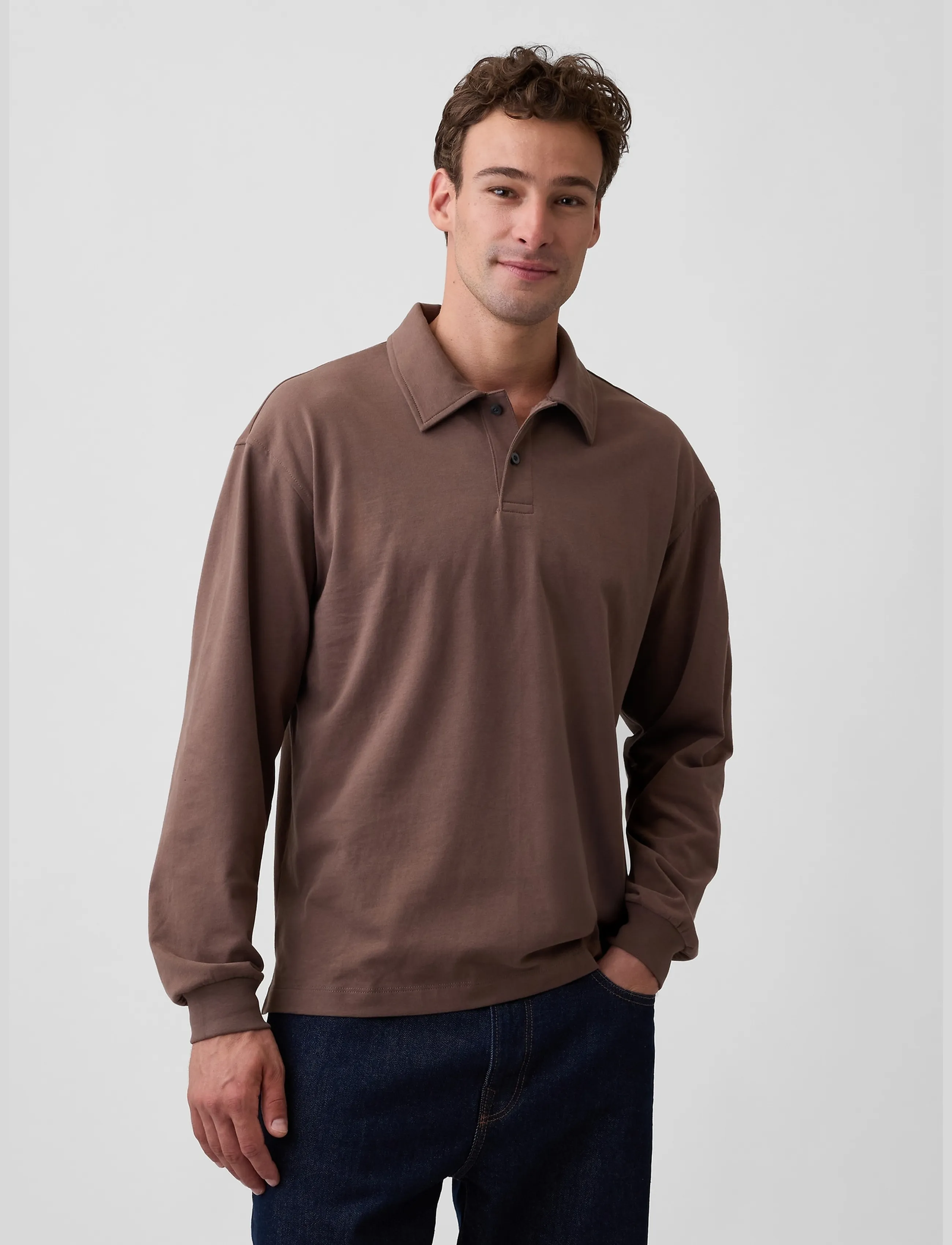 GAP Vintage Soft Boxy Polo Shirt - Polosärgid - AMBER WOOD / brown