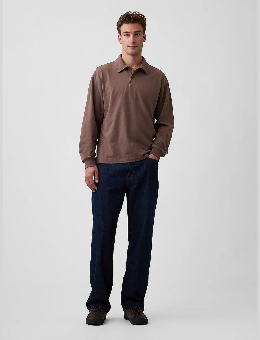 GAP - Vintage Soft Boxy Polo Shirt - amber wood - 2