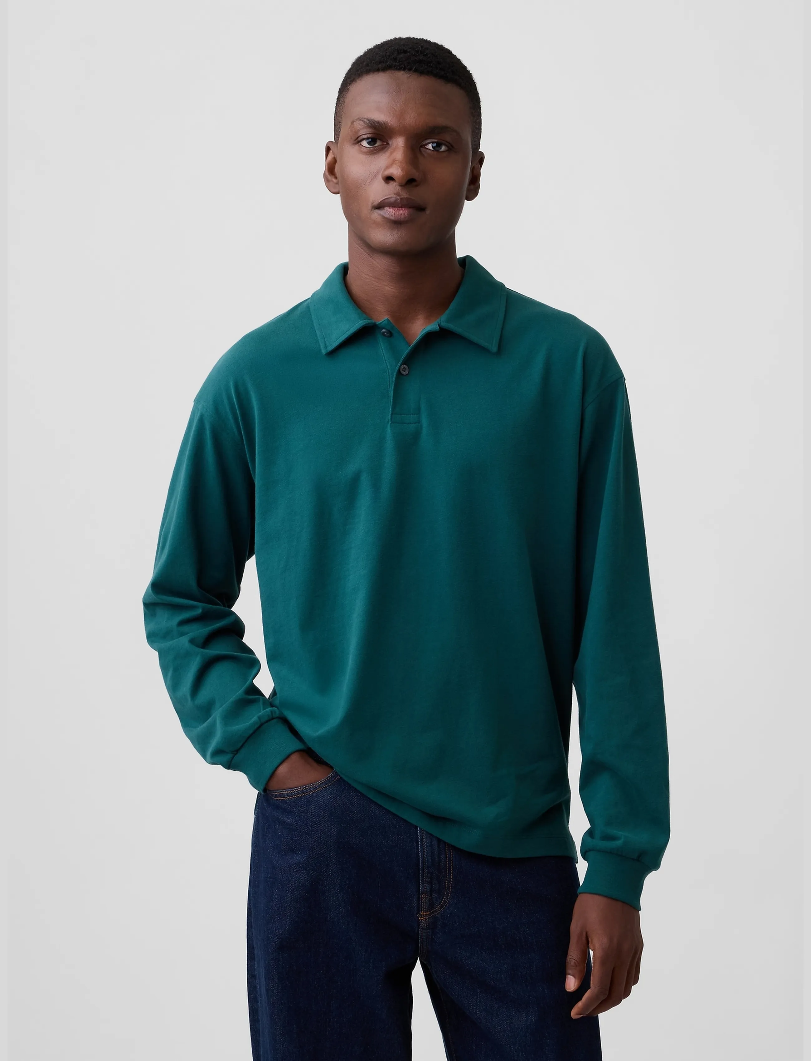 GAP Vintage Soft Boxy Polo Shirt - Polosärgid - TROPIC GREEN / green