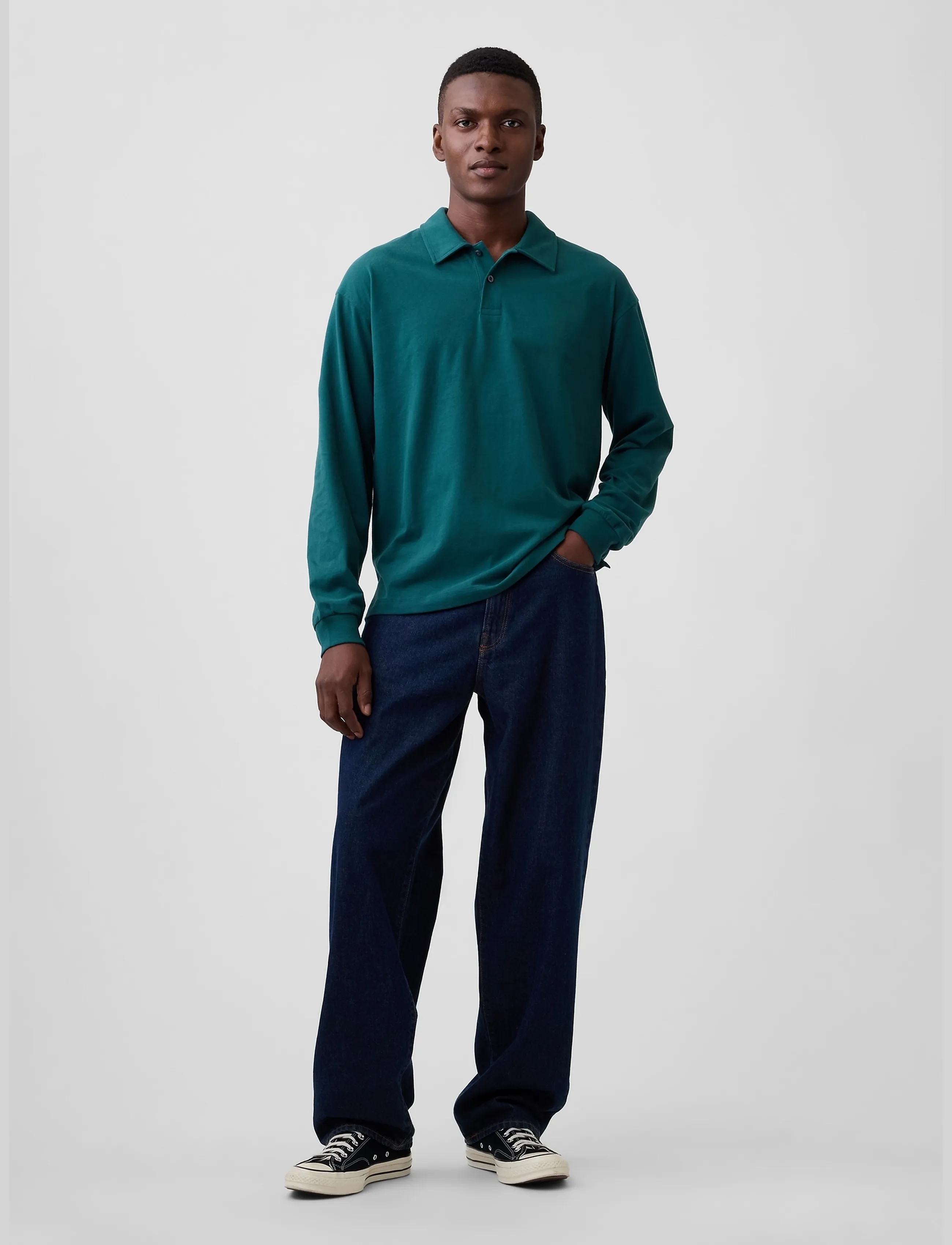 GAP - Vintage Soft Boxy Polo Shirt - tropic green - 2