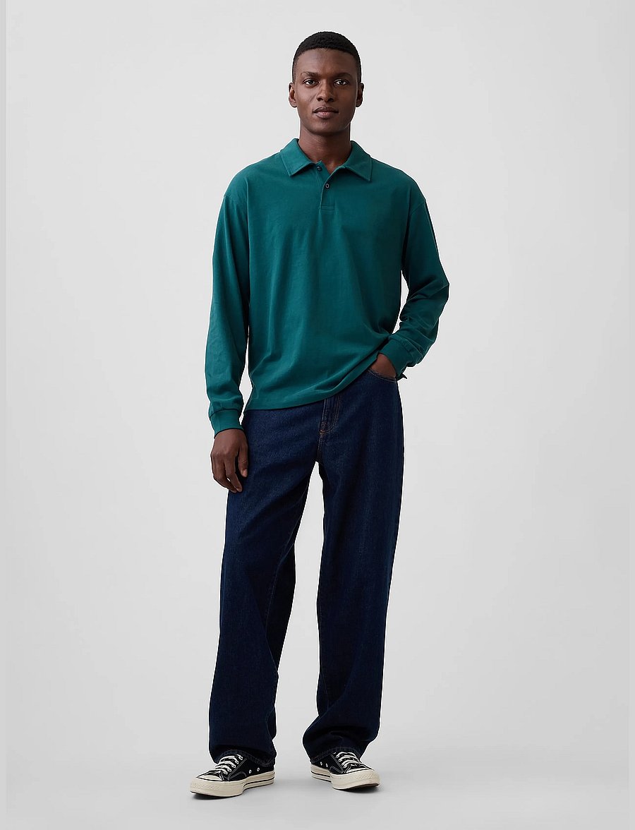 GAP - Vintage Soft Boxy Polo Shirt - tropic green - 2