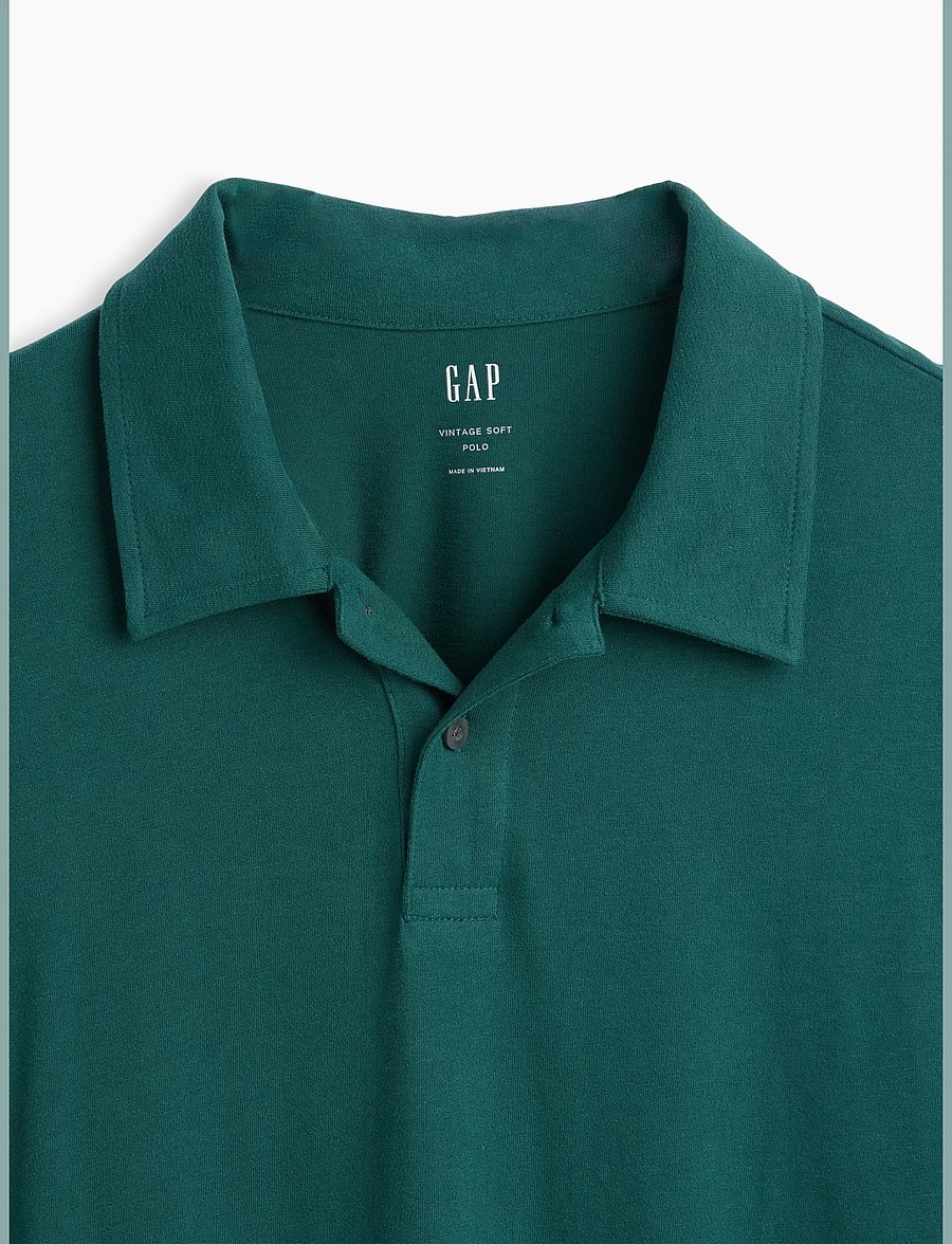 GAP - Vintage Soft Boxy Polo Shirt - tropic green - 4