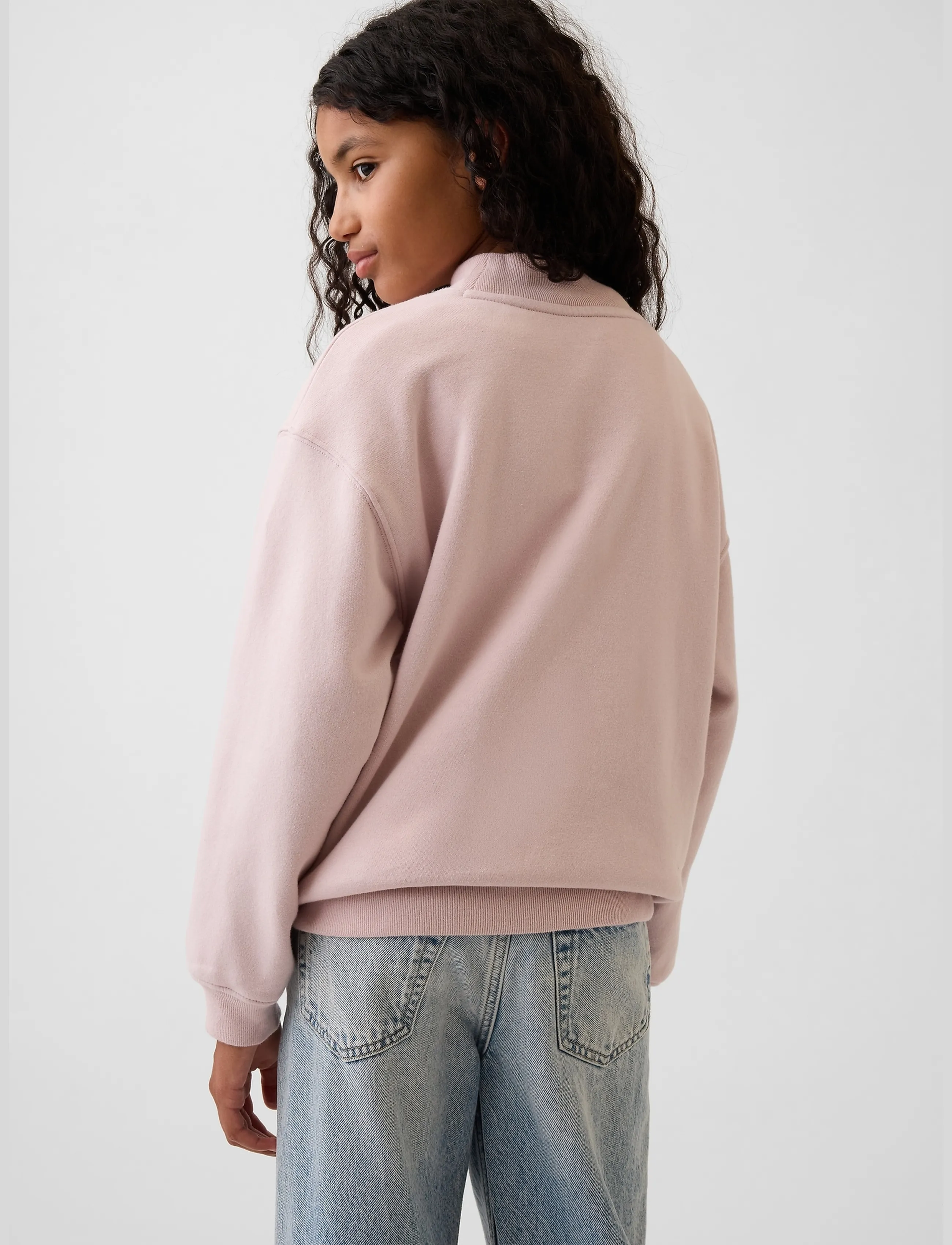 GAP - Kids VintageSoft Oversized Mockneck Logo Sweatshirt - primitive - 3