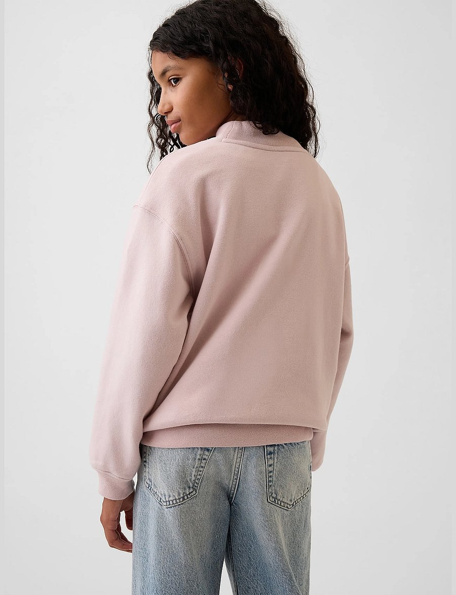 GAP - Kids VintageSoft Oversized Mockneck Logo Sweatshirt - primitive - 3
