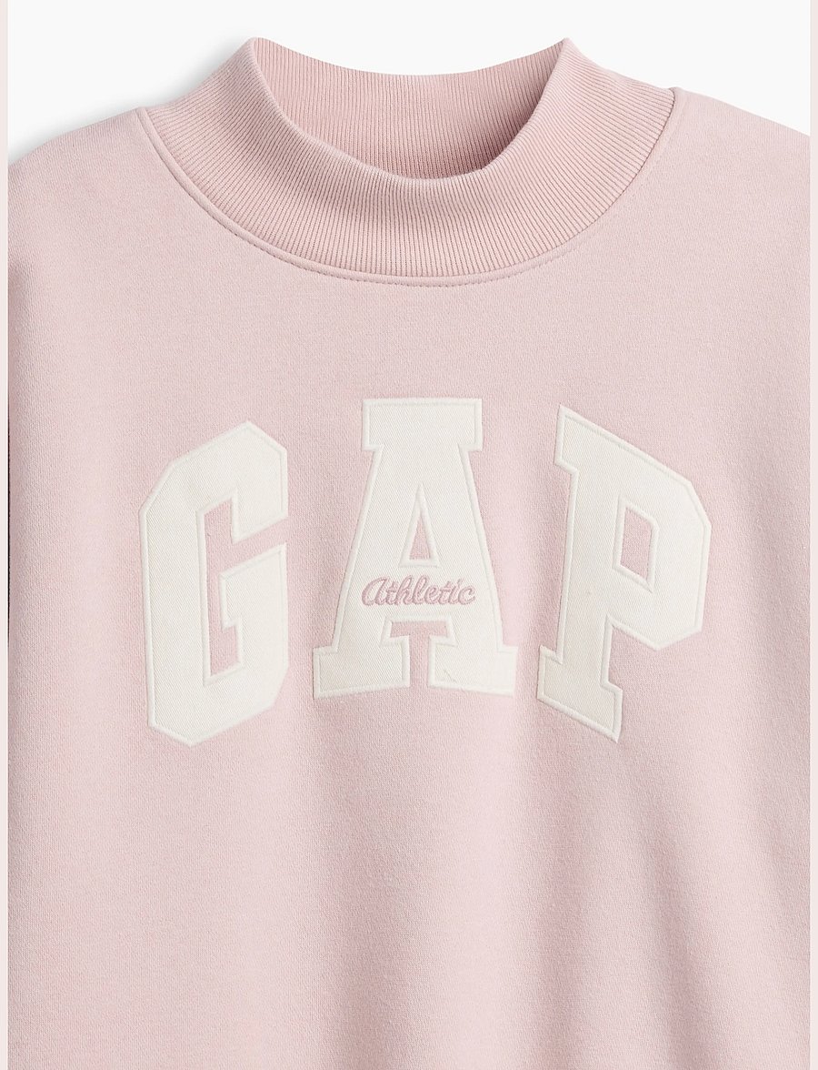 GAP - Kids VintageSoft Oversized Mockneck Logo Sweatshirt - primitive - 4