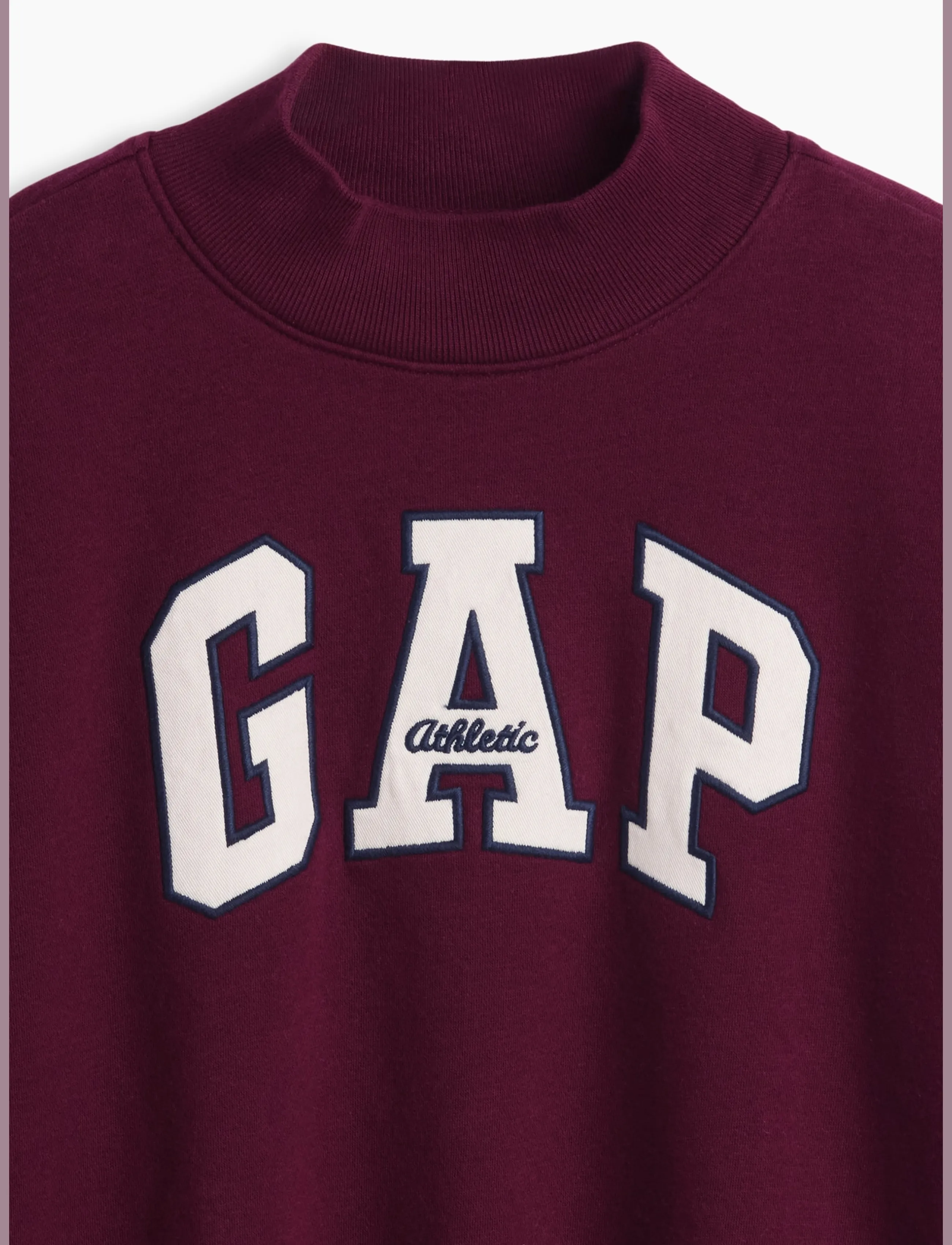 GAP - Kids VintageSoft Oversized Mockneck Logo Sweatshirt - tuscan red - 4