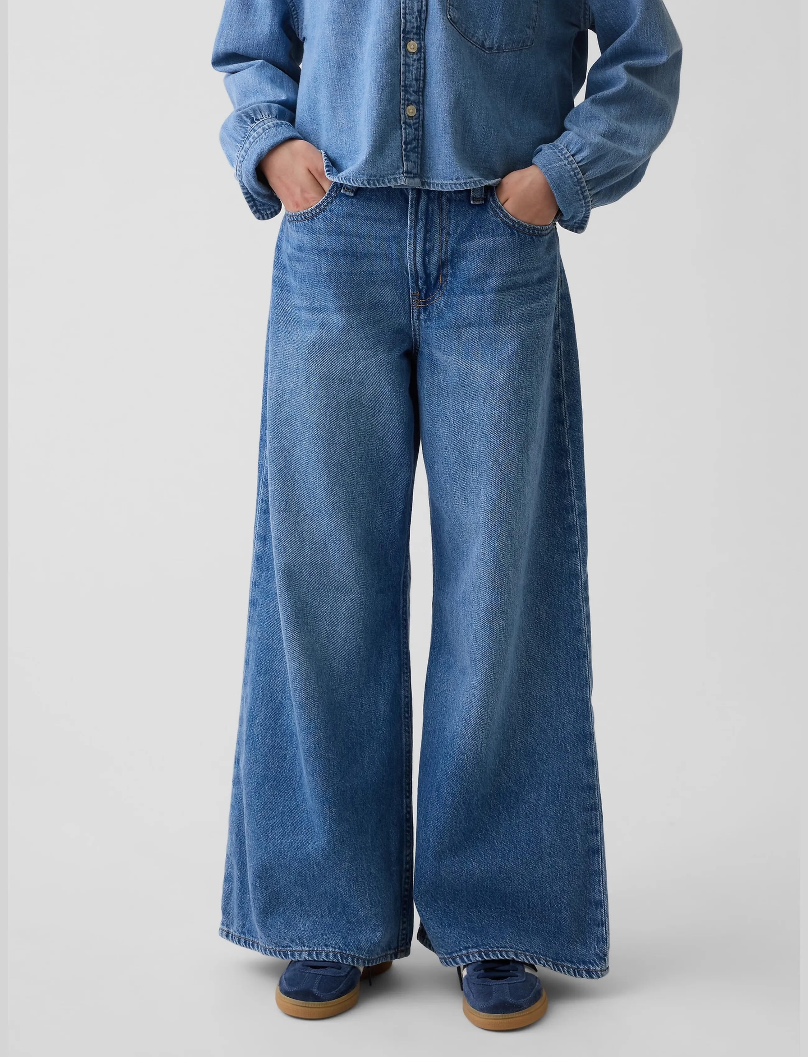 GAP - Kids Low Rise Baggy Jeans - hosen mit weitem bein - medium wash - 2
