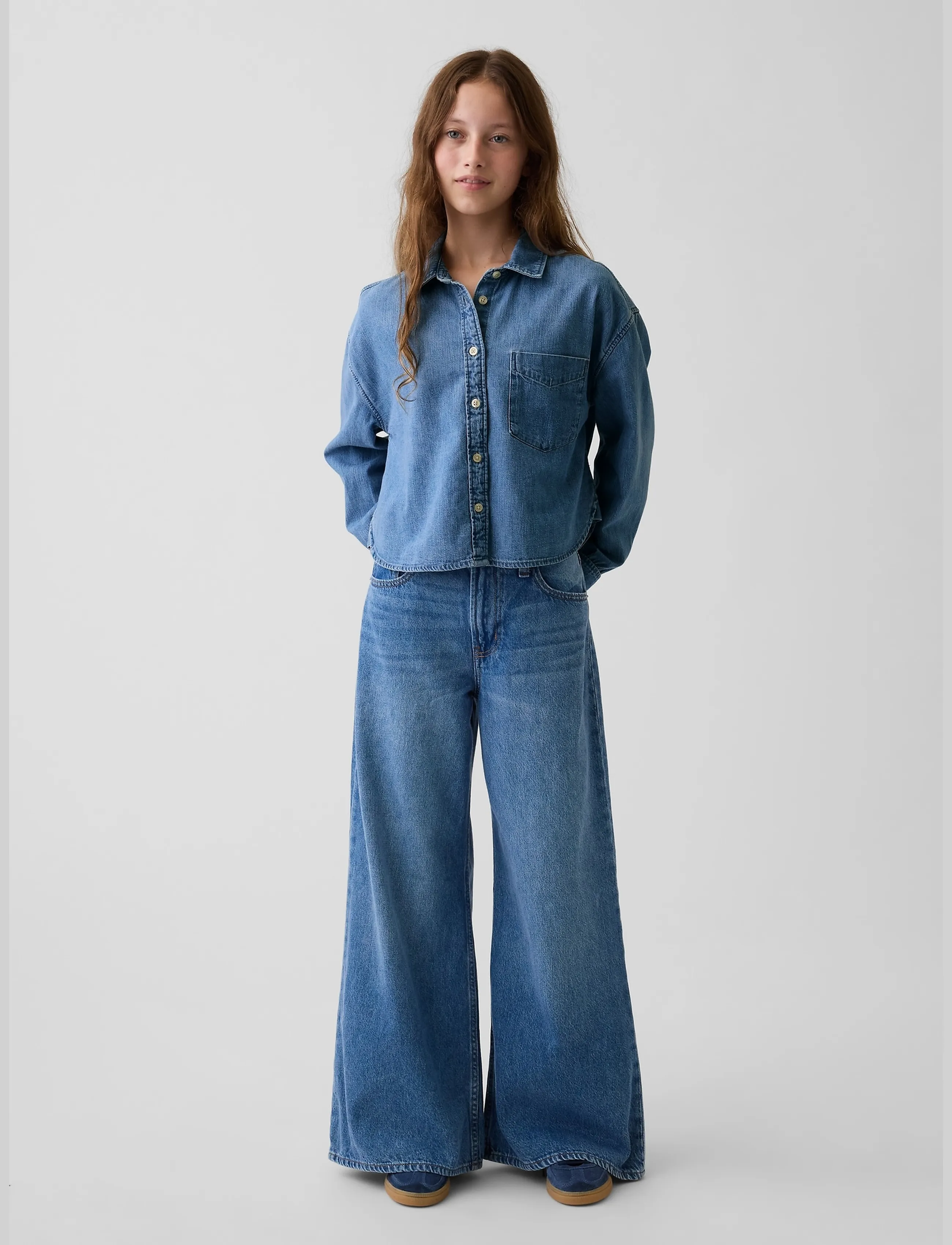 GAP - Kids Low Rise Baggy Jeans - hosen mit weitem bein - medium wash - 4