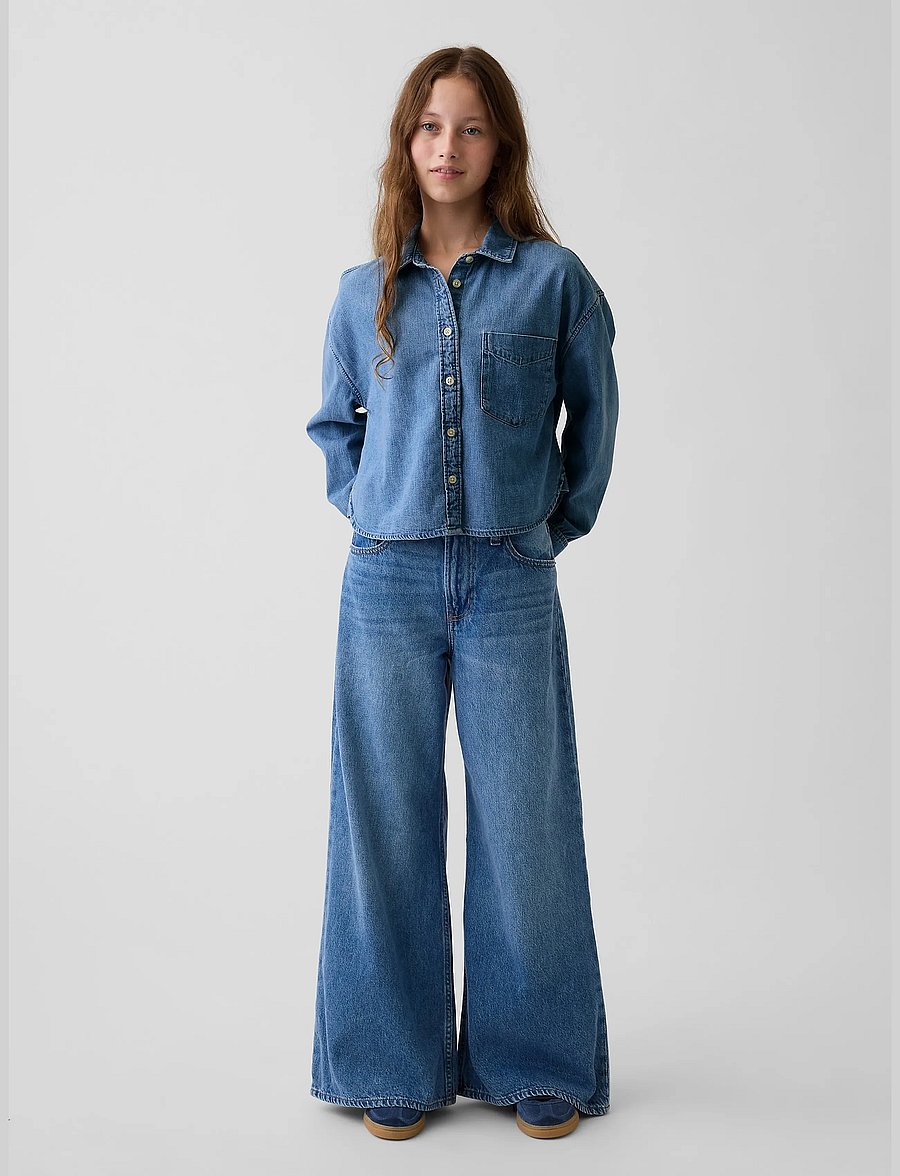 GAP - Kids Low Rise Baggy Jeans - hosen mit weitem bein - medium wash - 4