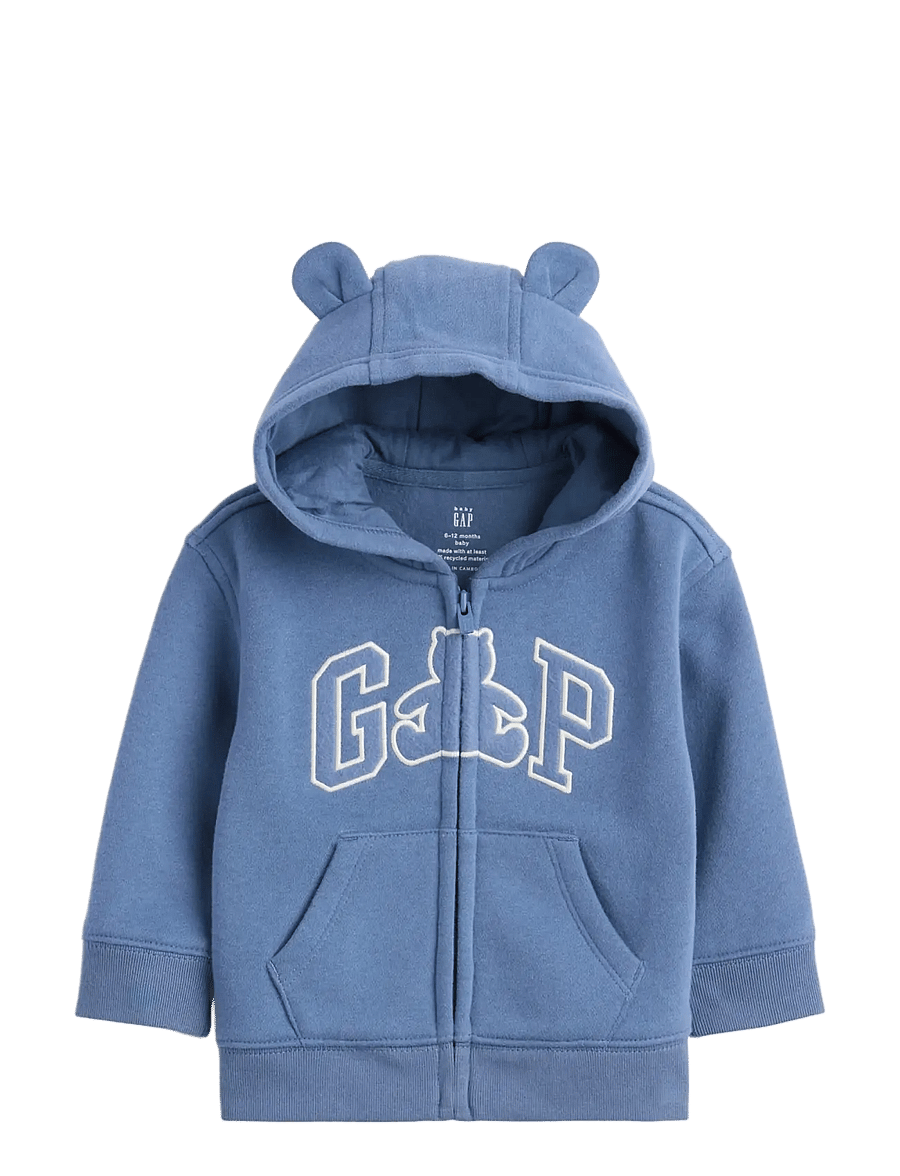 GAP - Baby VintageSoft Brannan Bear Gap Logo Zip Hoodie - bainbridge blue - 0