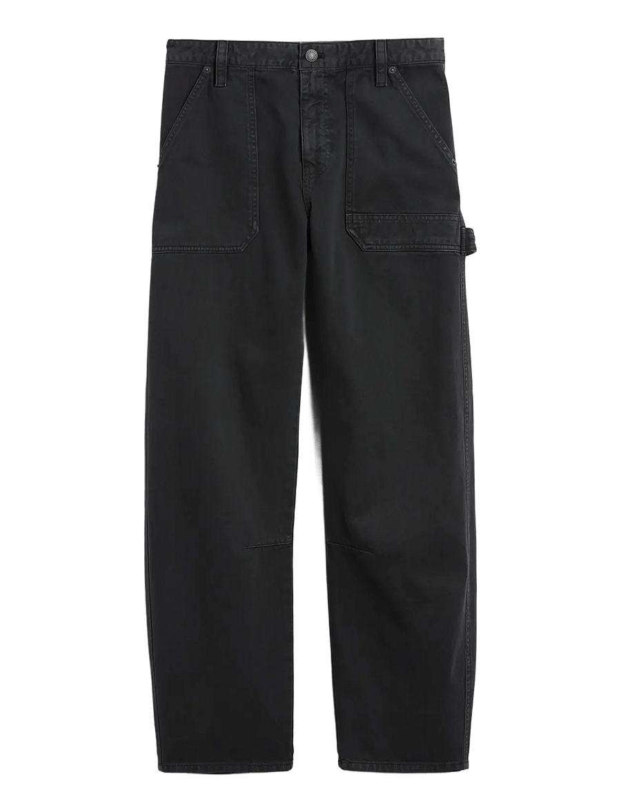 GAP - Mid Rise Barrel Utility Ankle Pants - barrelbyxor - black 1 - 1