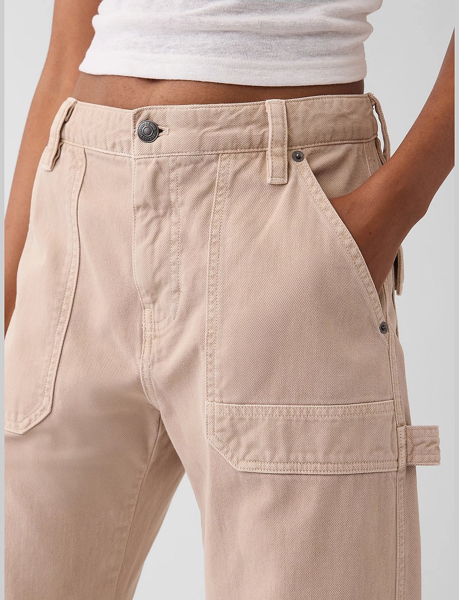 GAP - Mid Rise Barrel Utility Ankle Pants - barrelbyxor - wicker - 5