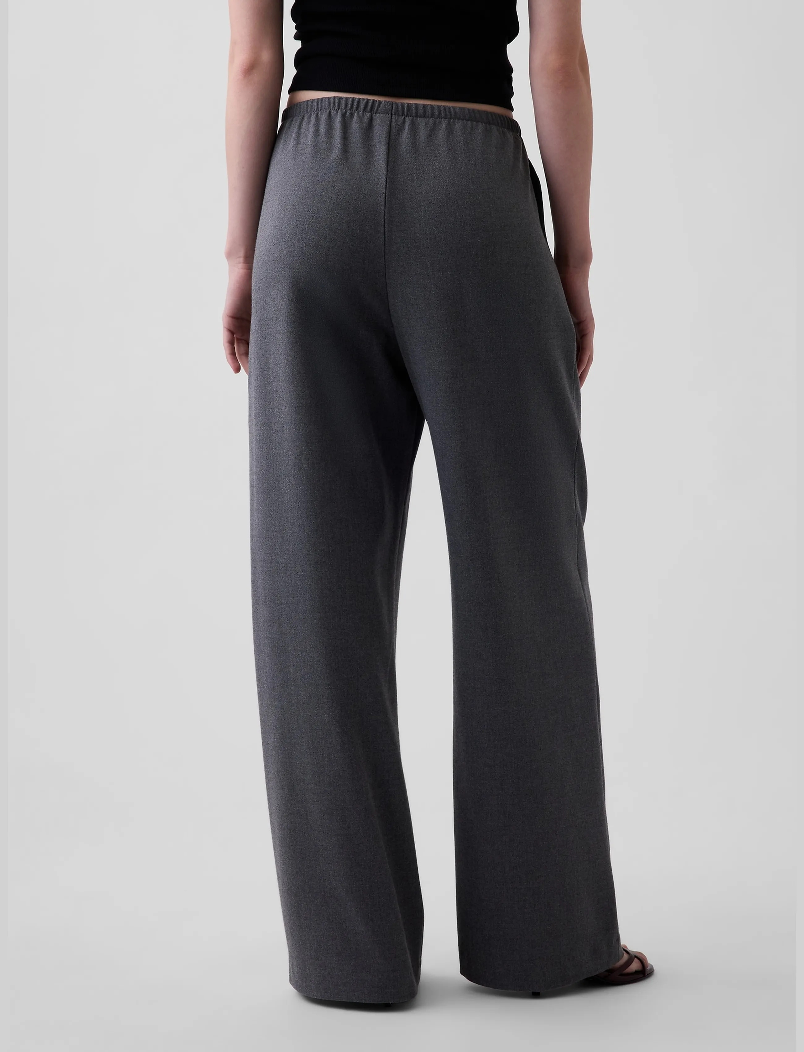 GAP - Wide Leg Twill Bottoms from the GAP collection - hosen mit weitem bein - b65 dark heather grey - 4