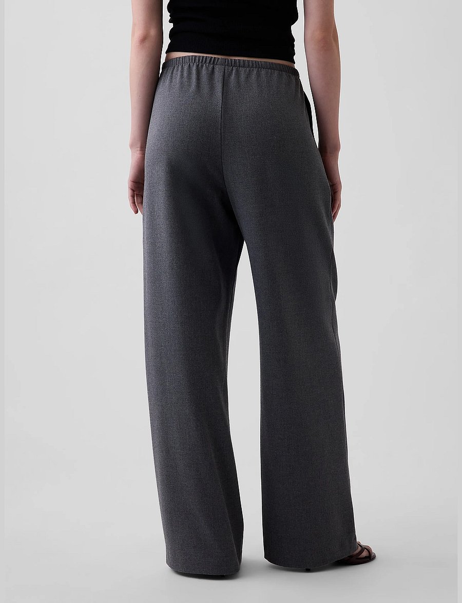 GAP - Wide Leg Twill Bottoms from the GAP collection - hosen mit weitem bein - b65 dark heather grey - 4