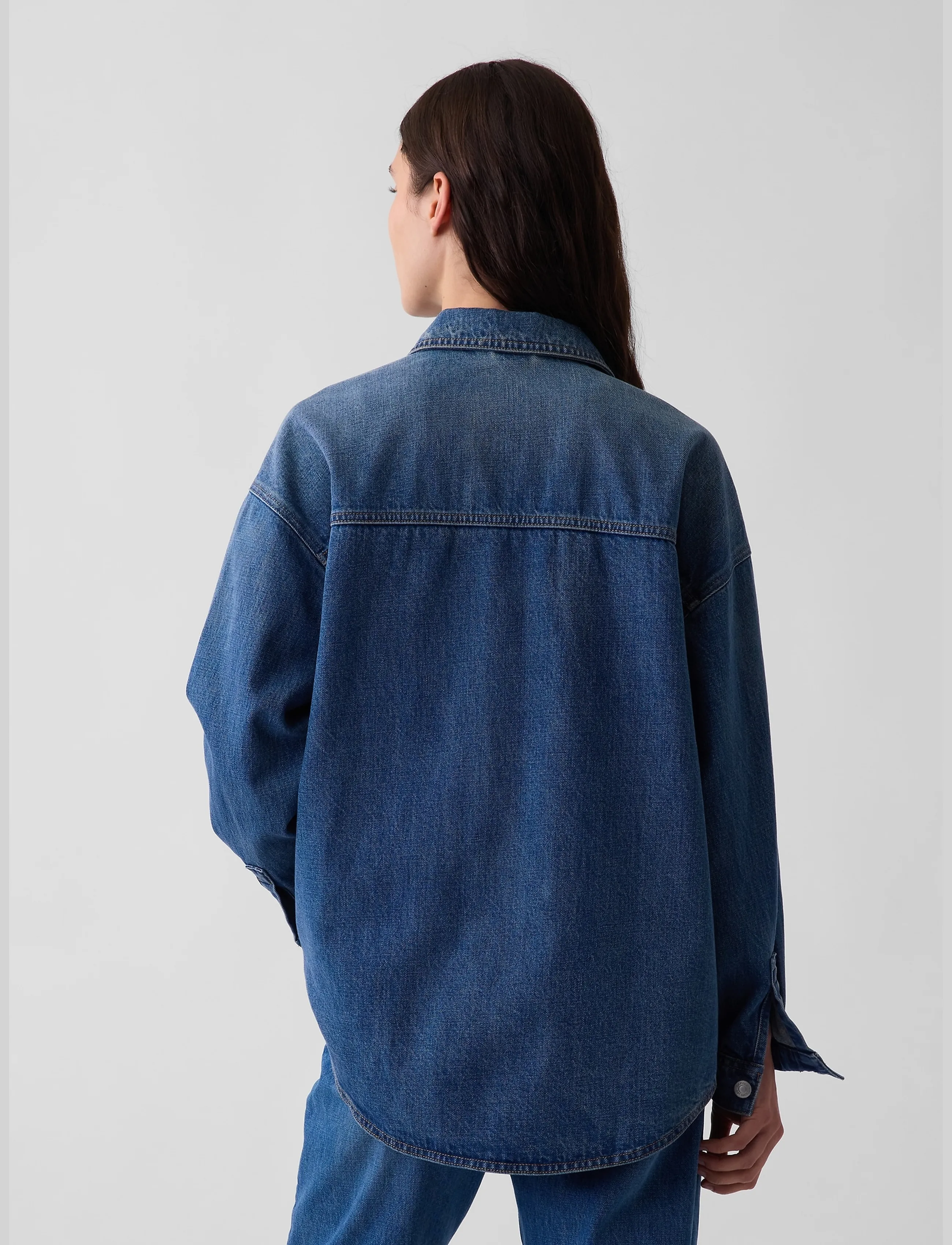 GAP - Denim Oversized Shirt Jacket from the GAP collection - medium wash - 3