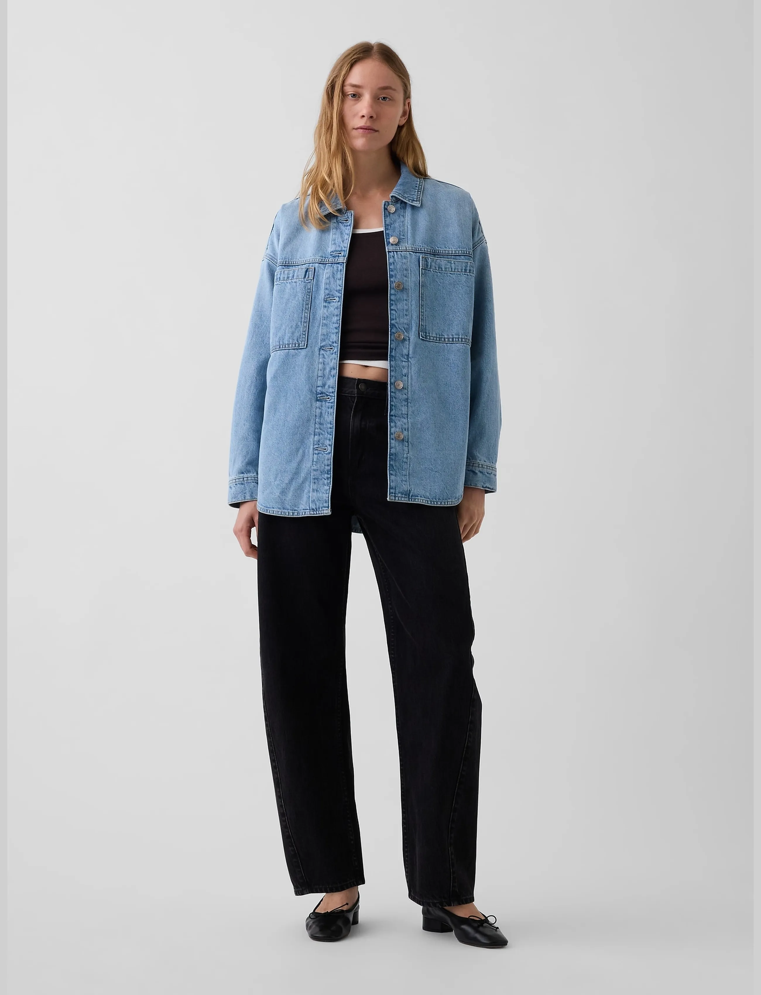 GAP - Denim Oversized Shirt Jacket from the GAP collection - light wash - 2