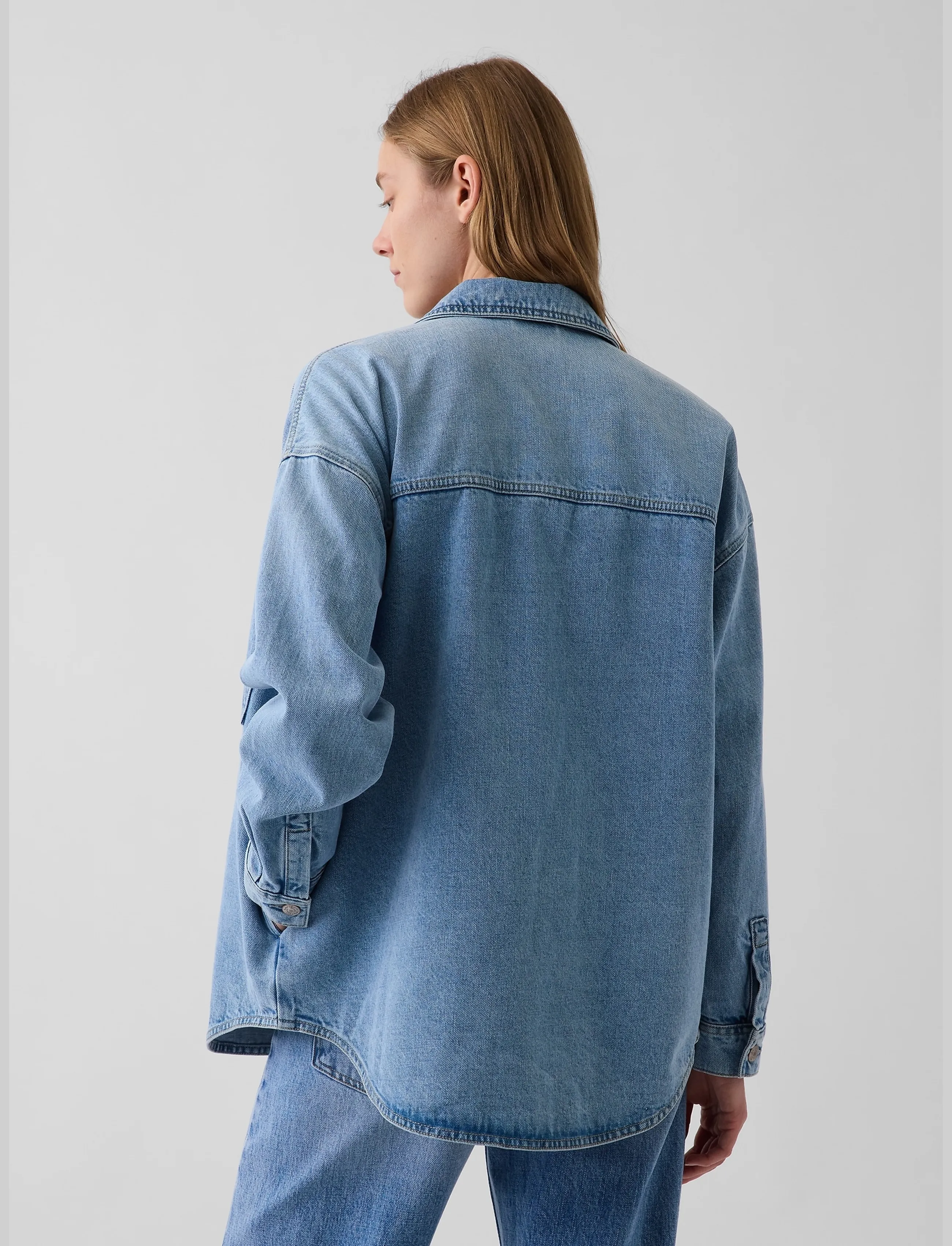 GAP - Denim Oversized Shirt Jacket from the GAP collection - light wash - 3
