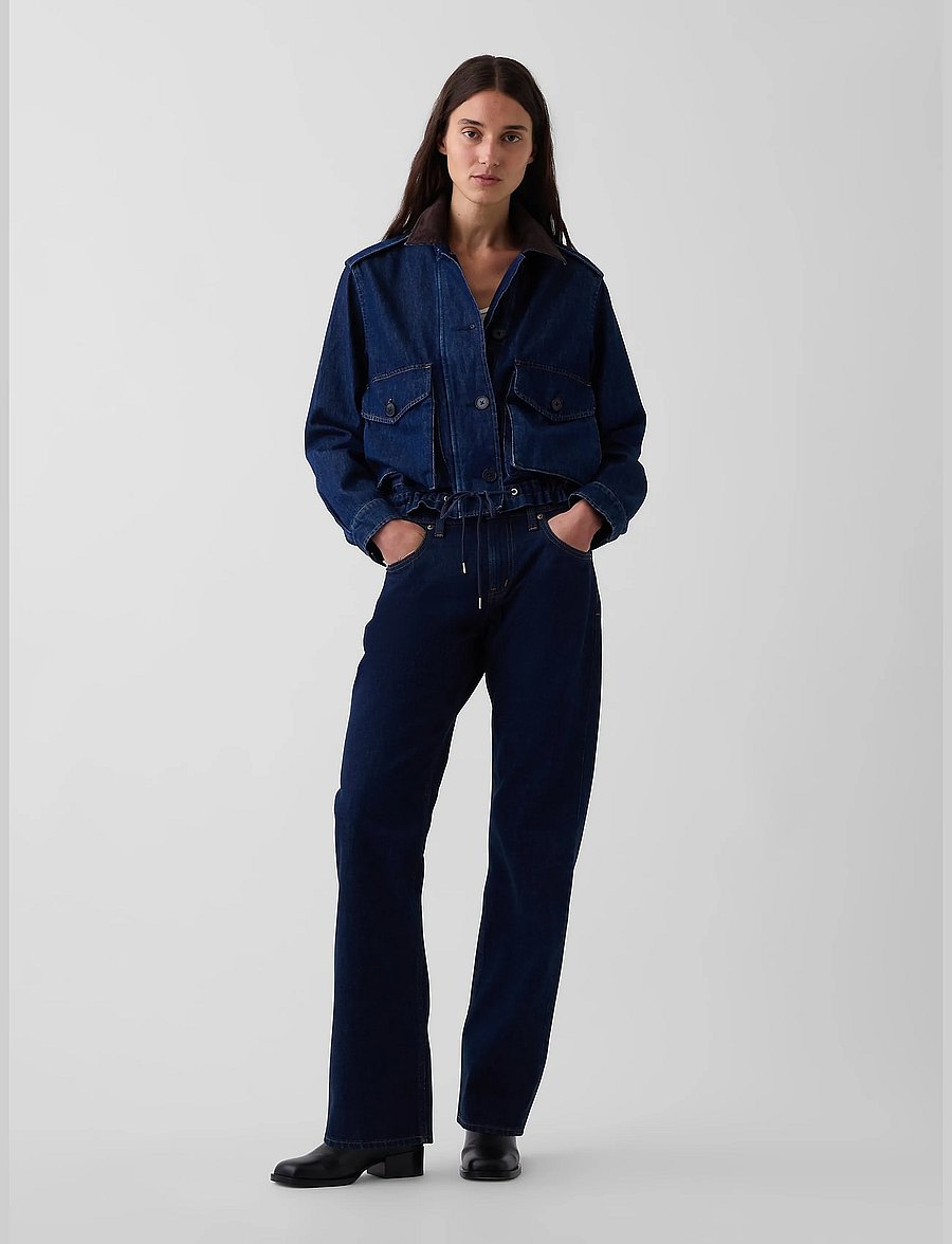 GAP - Mid Rise Straight Taper Jeans - alt kitsenevad teksad - rinse wash - 0
