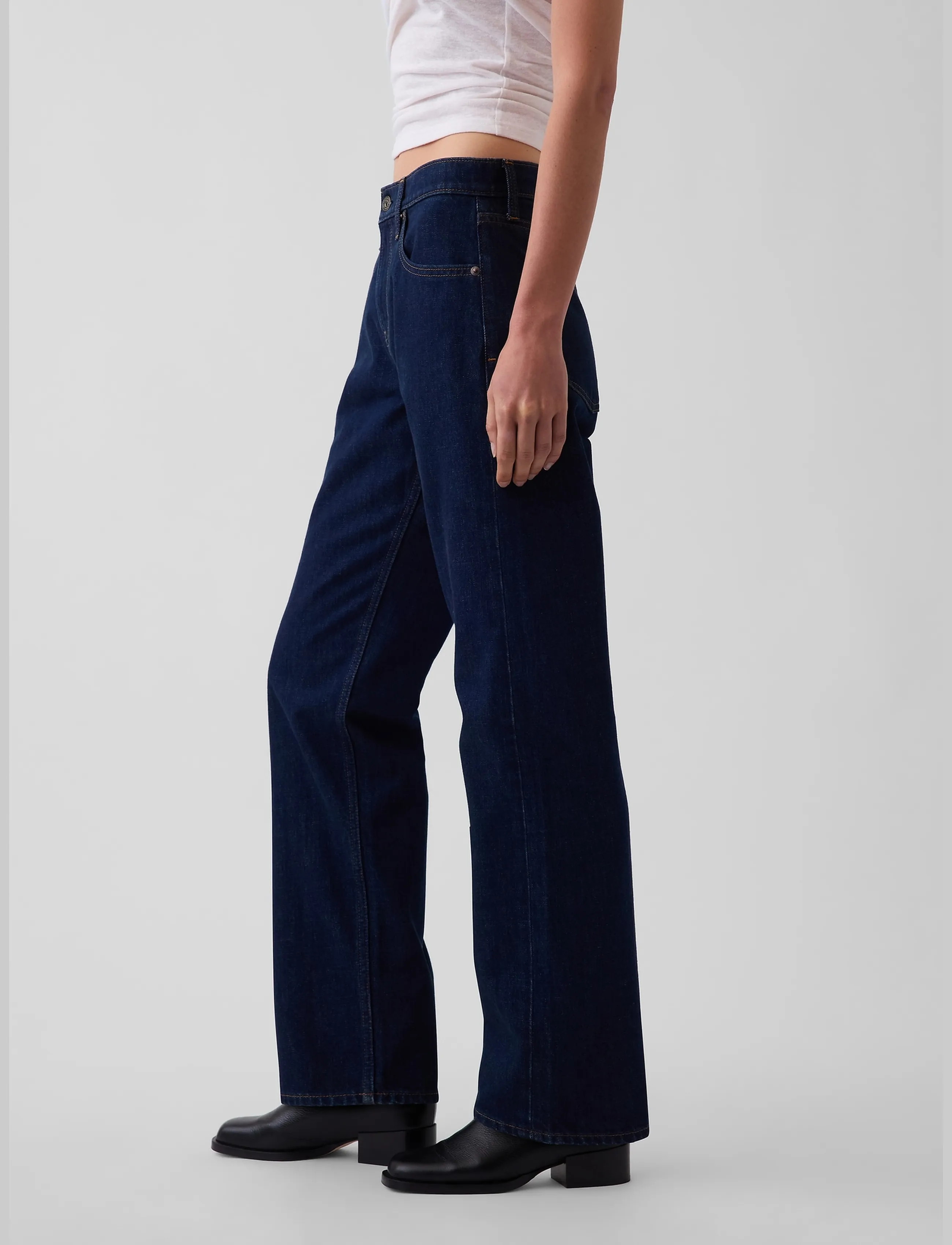 GAP - Mid Rise Straight Taper Jeans - tapered jeans - rinse wash - 3