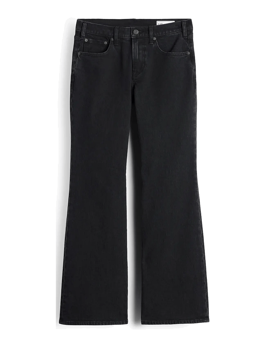 GAP - Mid-Rise Relaxed Flare Jeans from the GAP collection - alt laiad teksad - black wash - 1