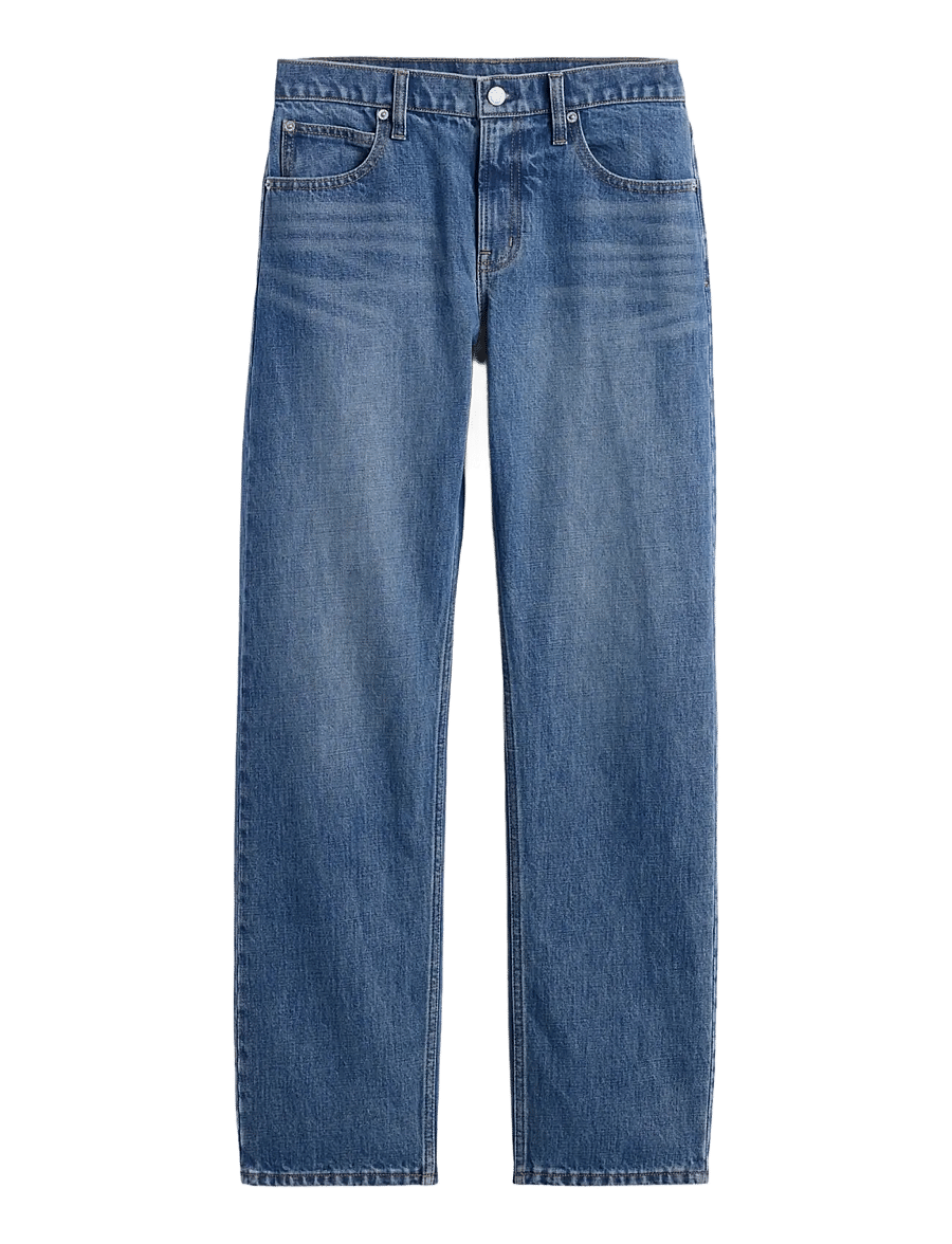 GAP - Mid Rise Straight Taper Jeans - medium wash - 1