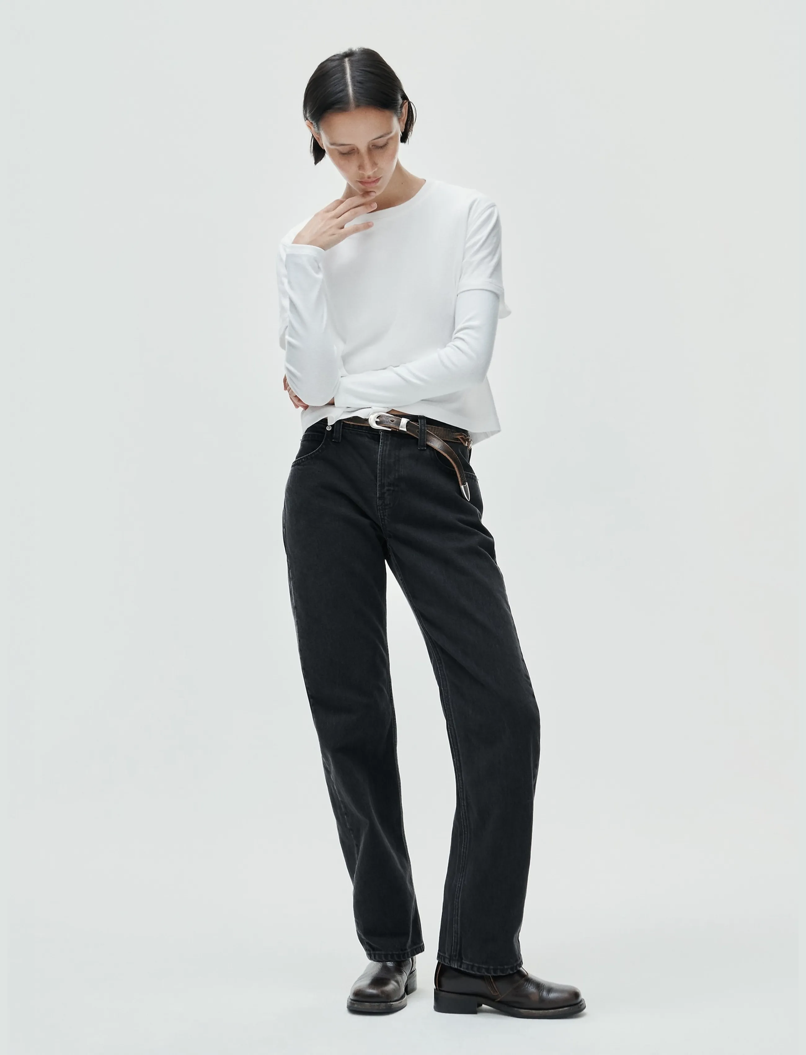 GAP Mid Rise Straight Taper Jeans dam – bild 7