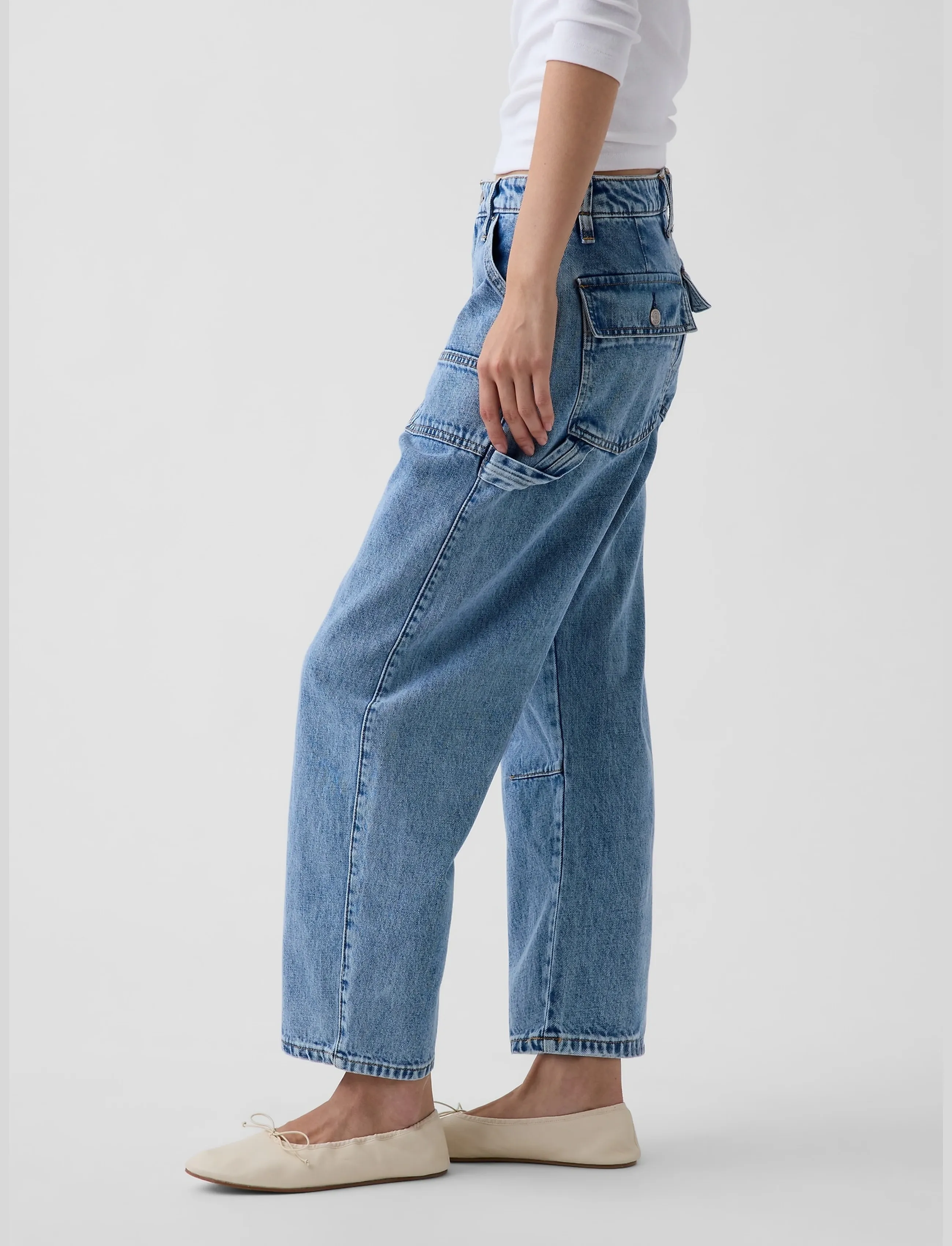 GAP Mid-Rise Barrel Utility Jeans From The Collection dam – bild 5