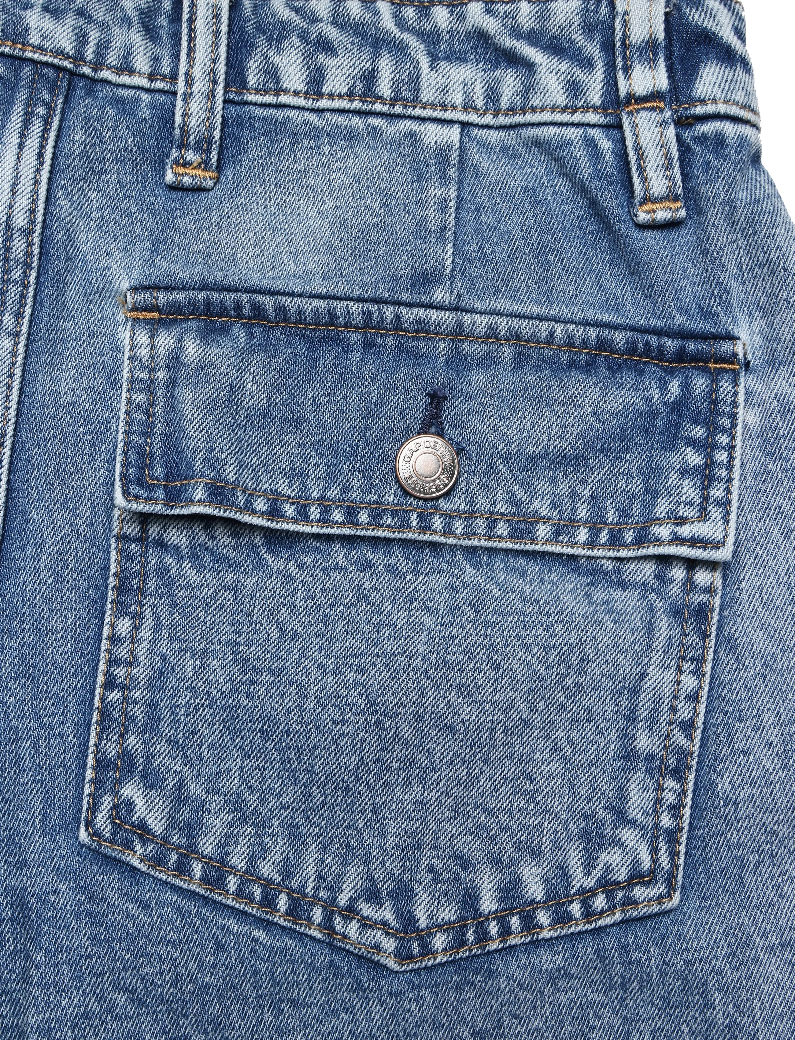 GAP - Mid-Rise Barrel Utility Jeans from the GAP collection - barrel jeans - light wash - 4