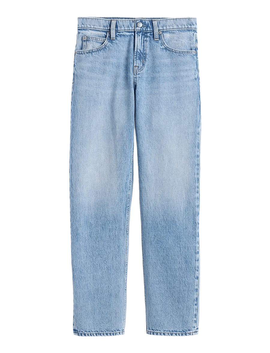 GAP - Mid Rise Straight Taper Jeans - tapered jeans - light wash - 1