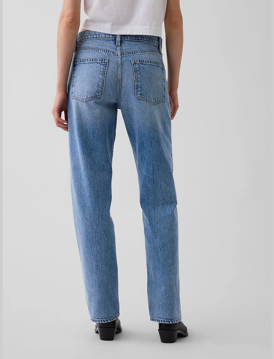 GAP - Mid Rise Straight Taper Jeans - tapered jeans - light wash - 4