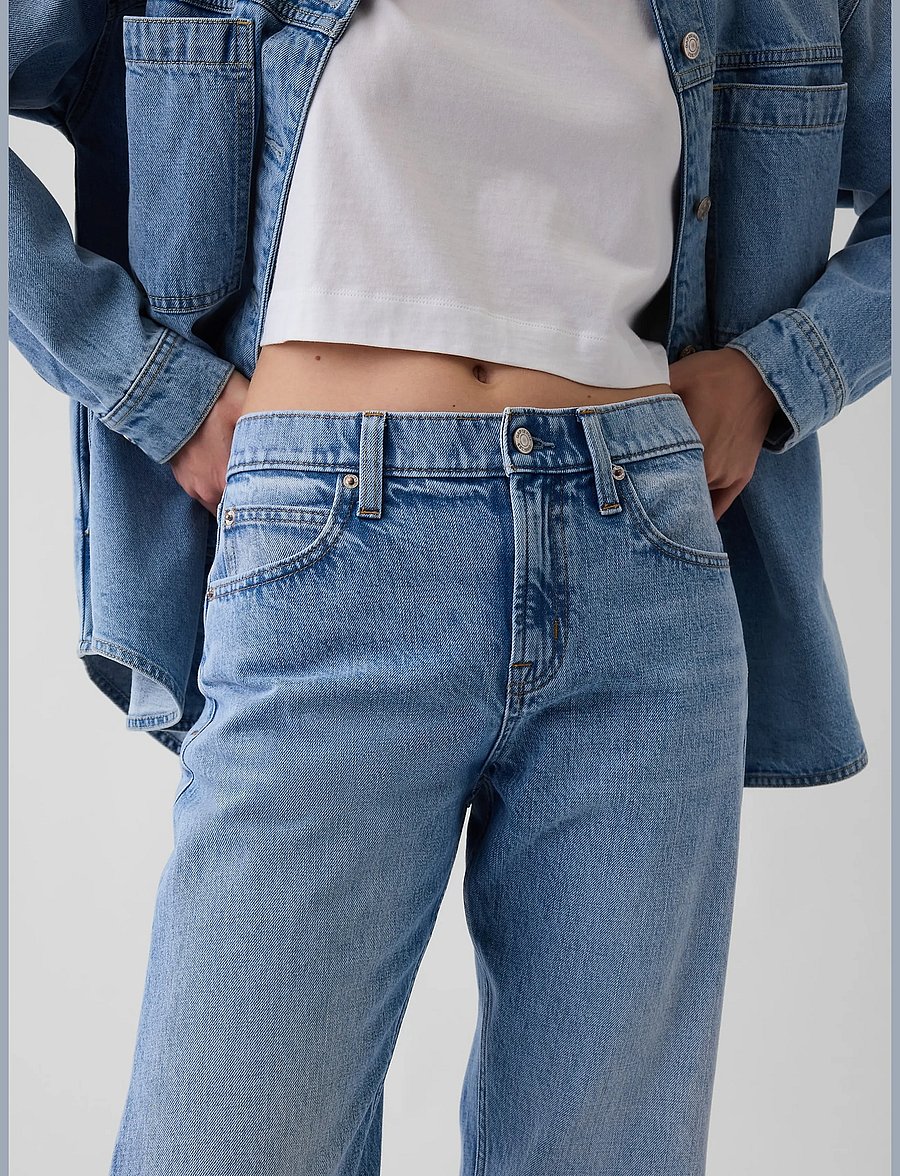 GAP - Mid Rise Straight Taper Jeans - tapered jeans - light wash - 5